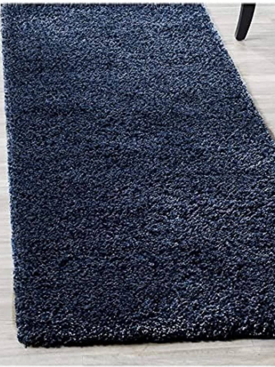 

Banchmark Home Furnishings Navy Blue Solid Shaggy Woollen Carpet