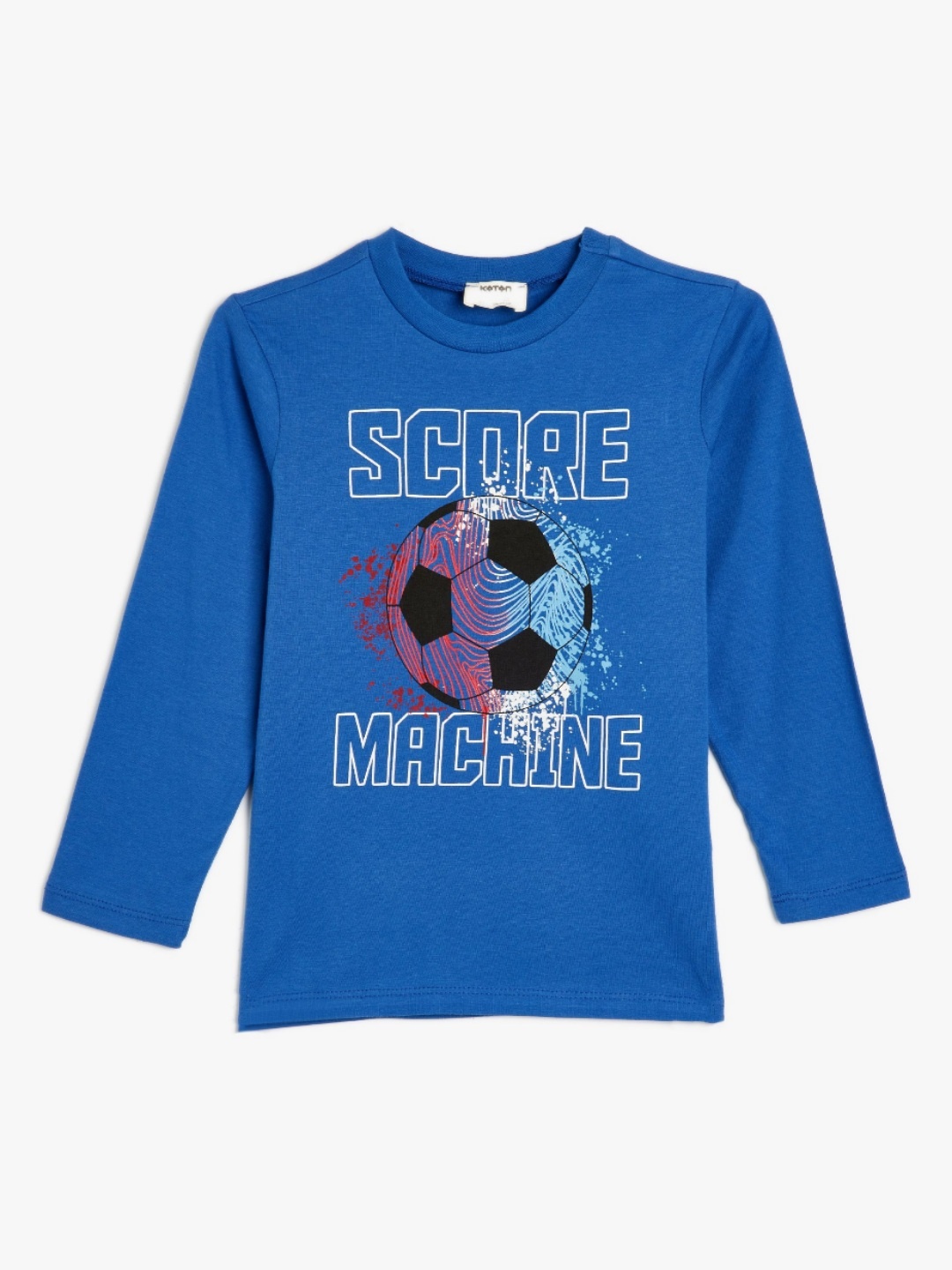

Koton Boys Graphic Printed Round Neck Cotton T-shirt, Blue