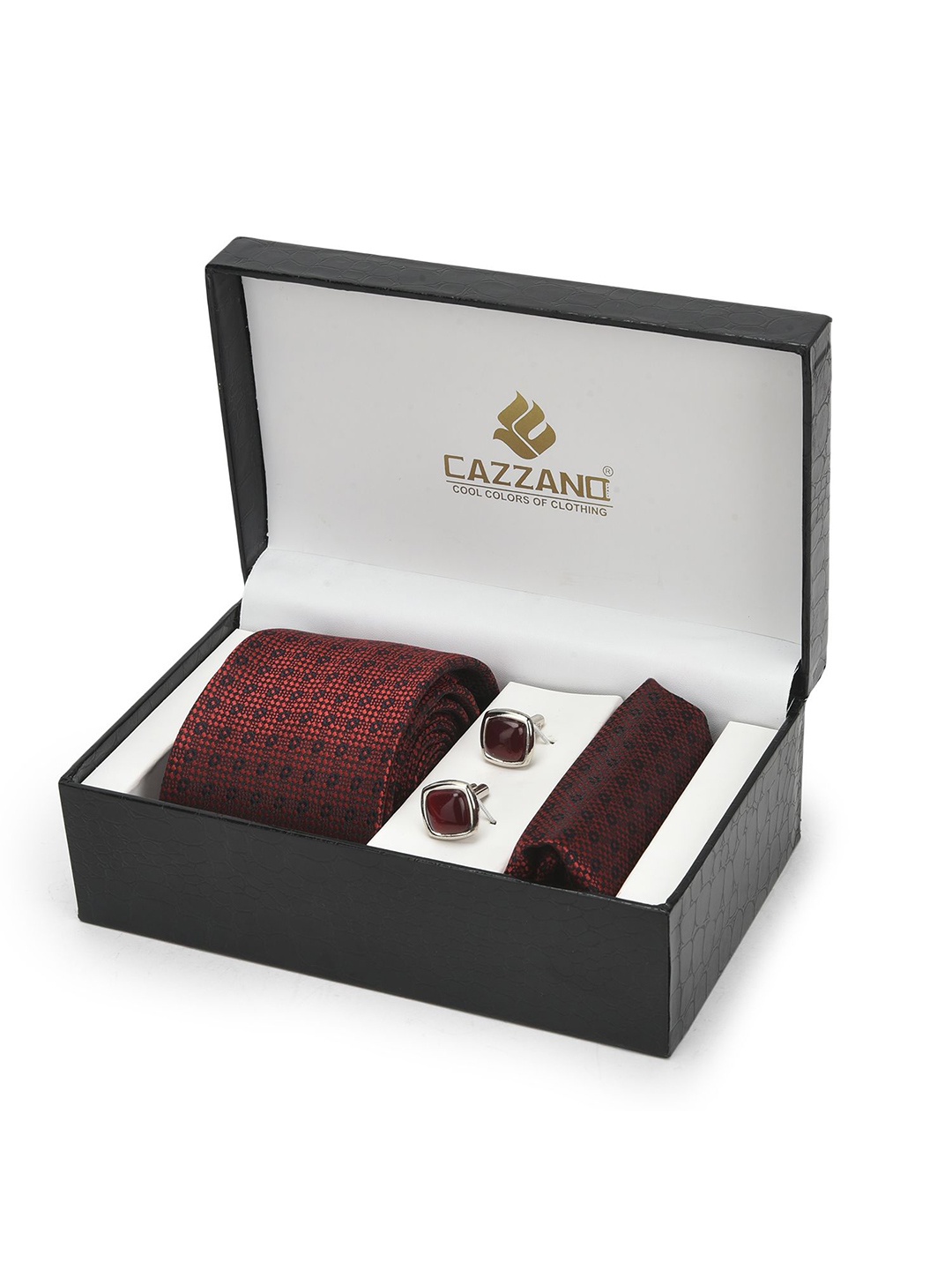 

Cazzano Men Accessory Gift Set of, Maroon