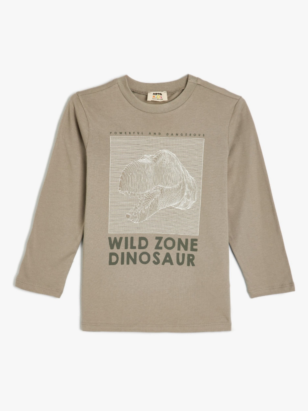 

Koton Boys Graphic Printed Round Neck Cotton T-shirt, Grey