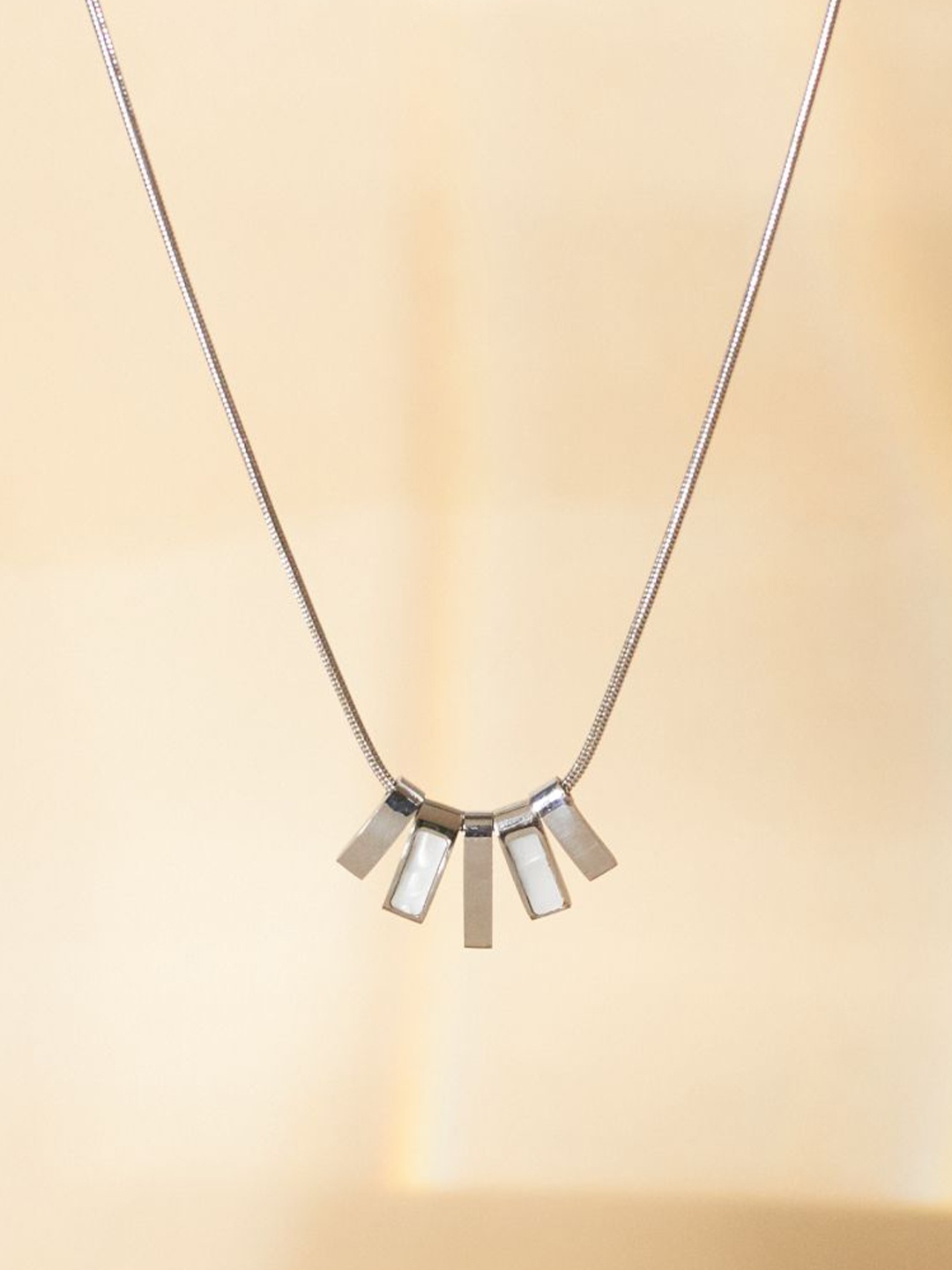 

SALTY Stainless Steel Graceful Arch Necklace, Silver