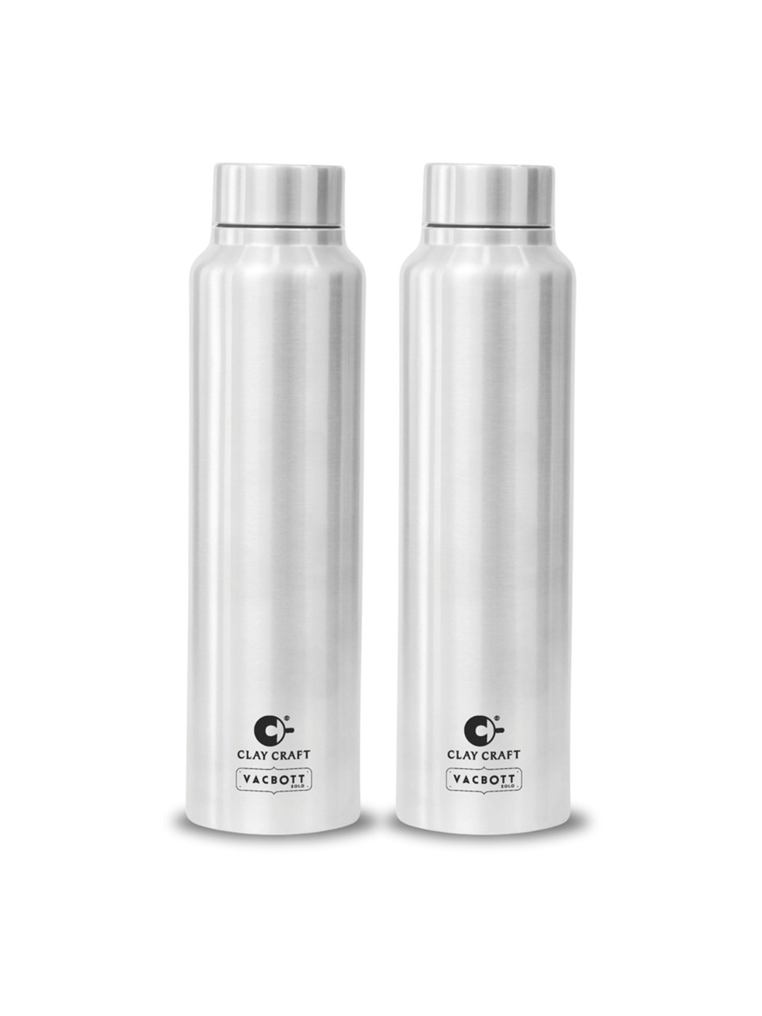 

Clay Craft Vacbott Tetra 1000Ml Single-Wall Stainless Steel BIS Approved Water Bottle, Silver