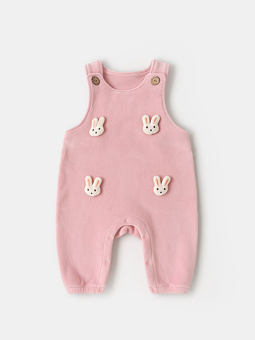 

LULU & SKY Infant Girls Round Neck Rompers, Pink