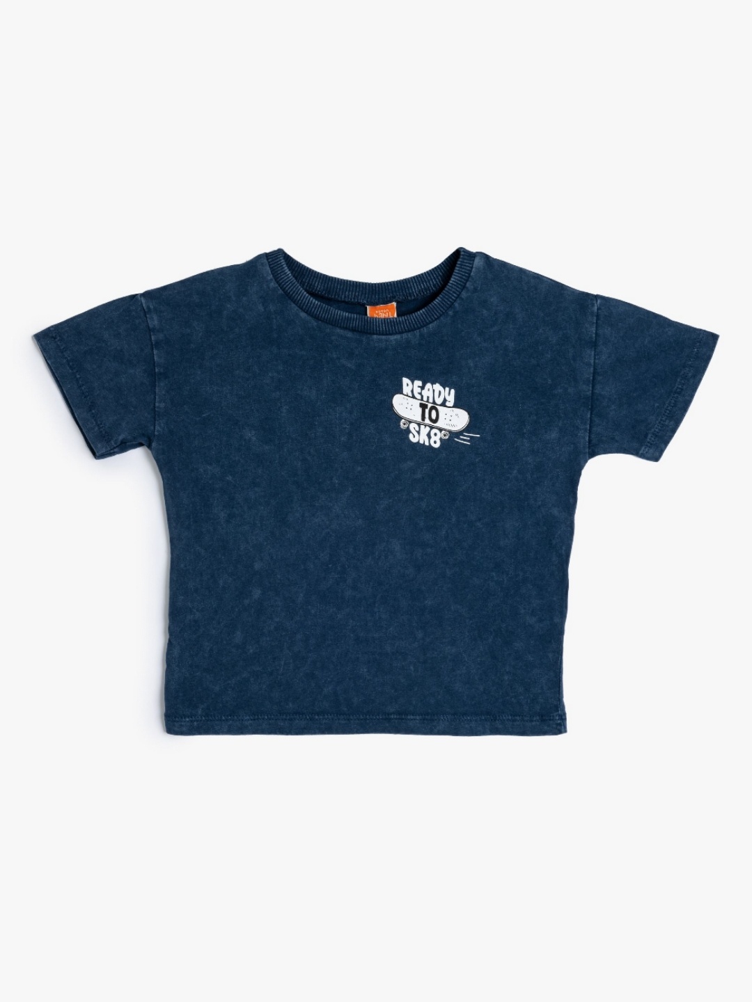 

Koton Boys Typography Printed Round Neck Cotton T-shirt, Navy blue