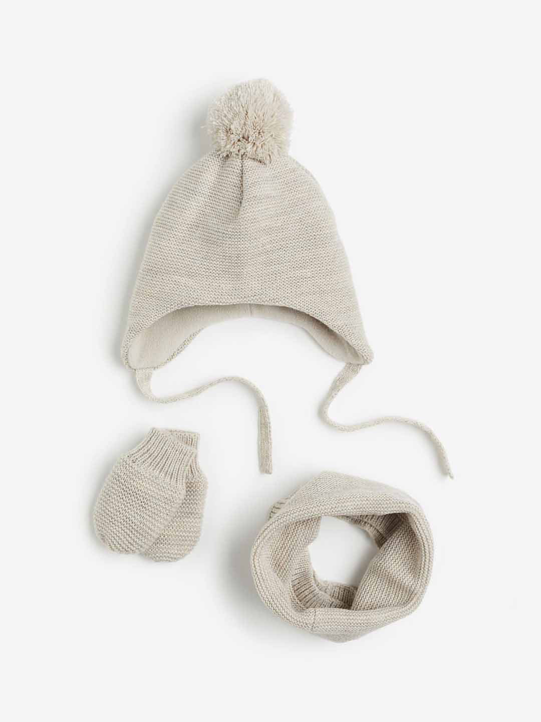 

H&M Infant Boys 3-Piece Knitted Set, Beige