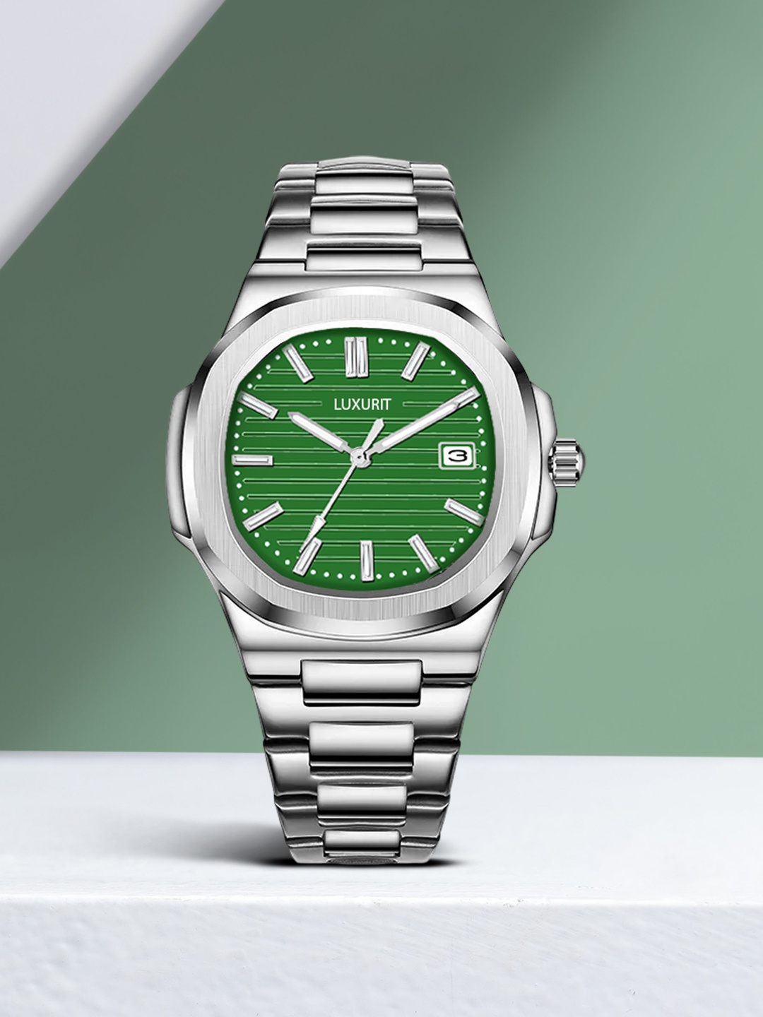 

LUXURIT Men Dial & Stainless Steel Straps Analogue Watch LRLX-146, Green