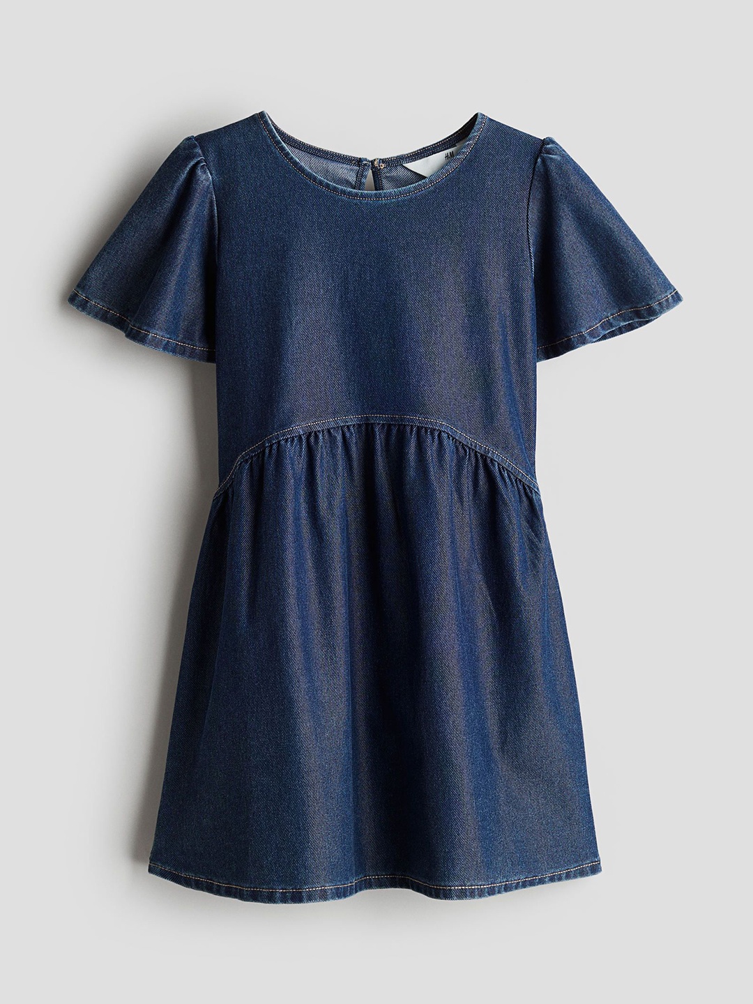 

H&M Girls Denim-Look Jersey Dress, Blue