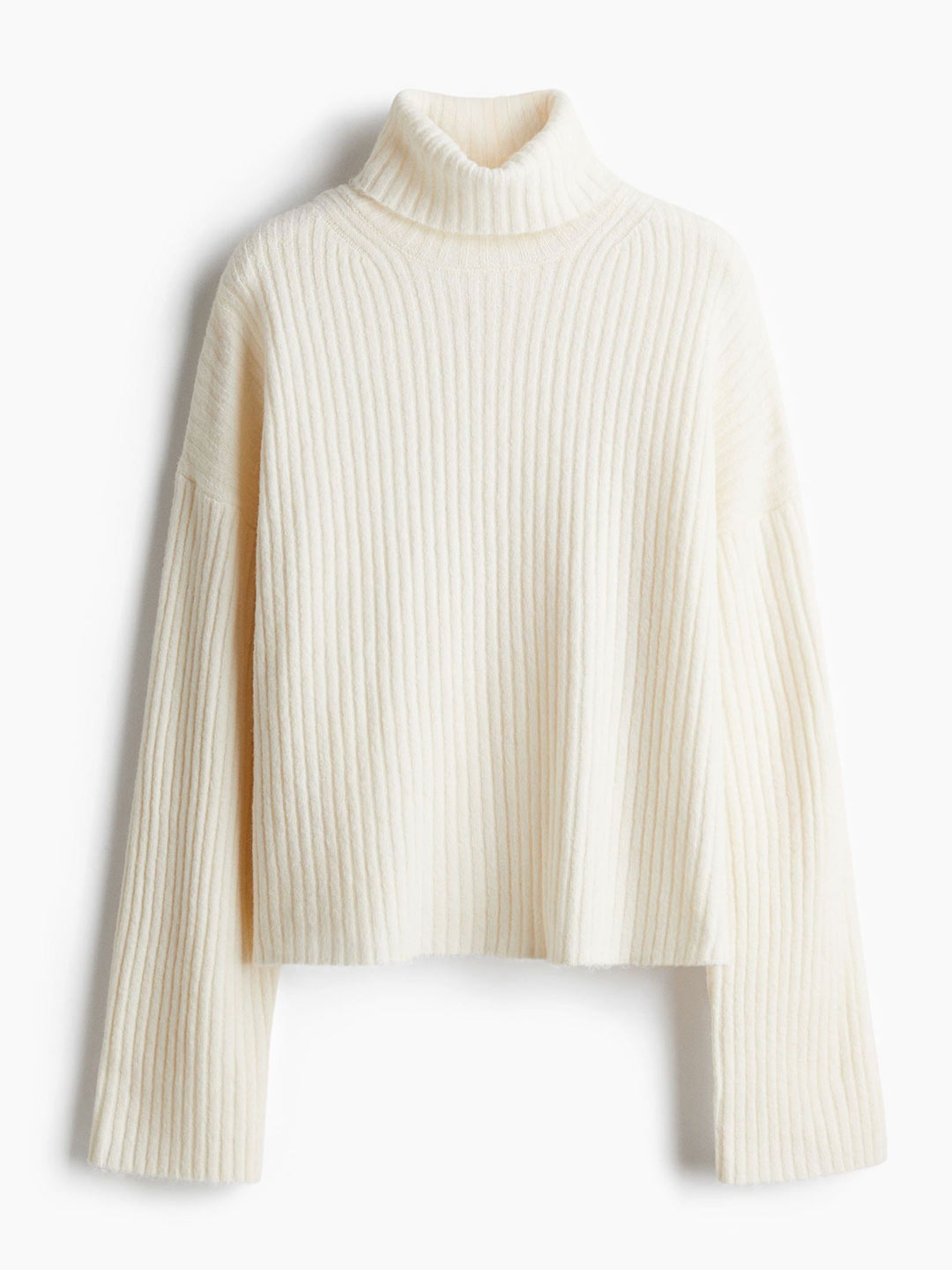 

H&M Turtle-Neck Cropped Sweater, White
