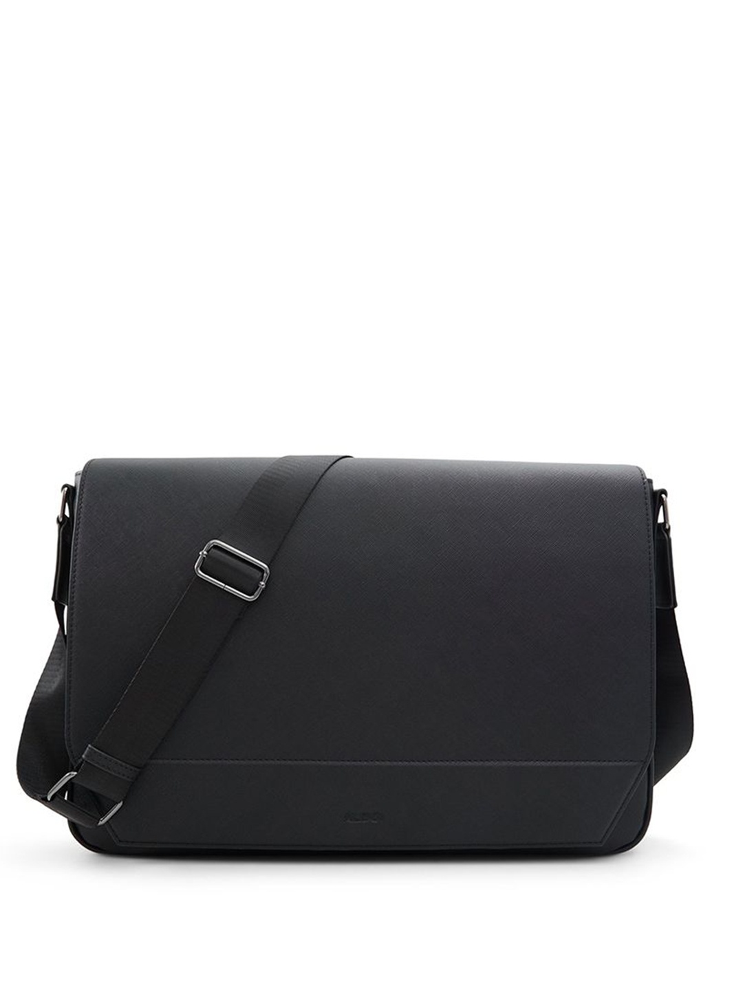 

ALDO Men Solid Messenger Bag, Black