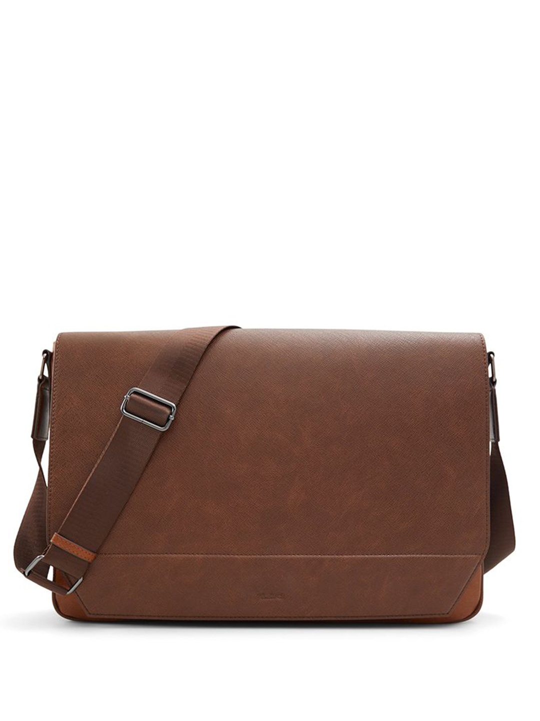 

ALDO Men Solid Messenger Bag, Brown