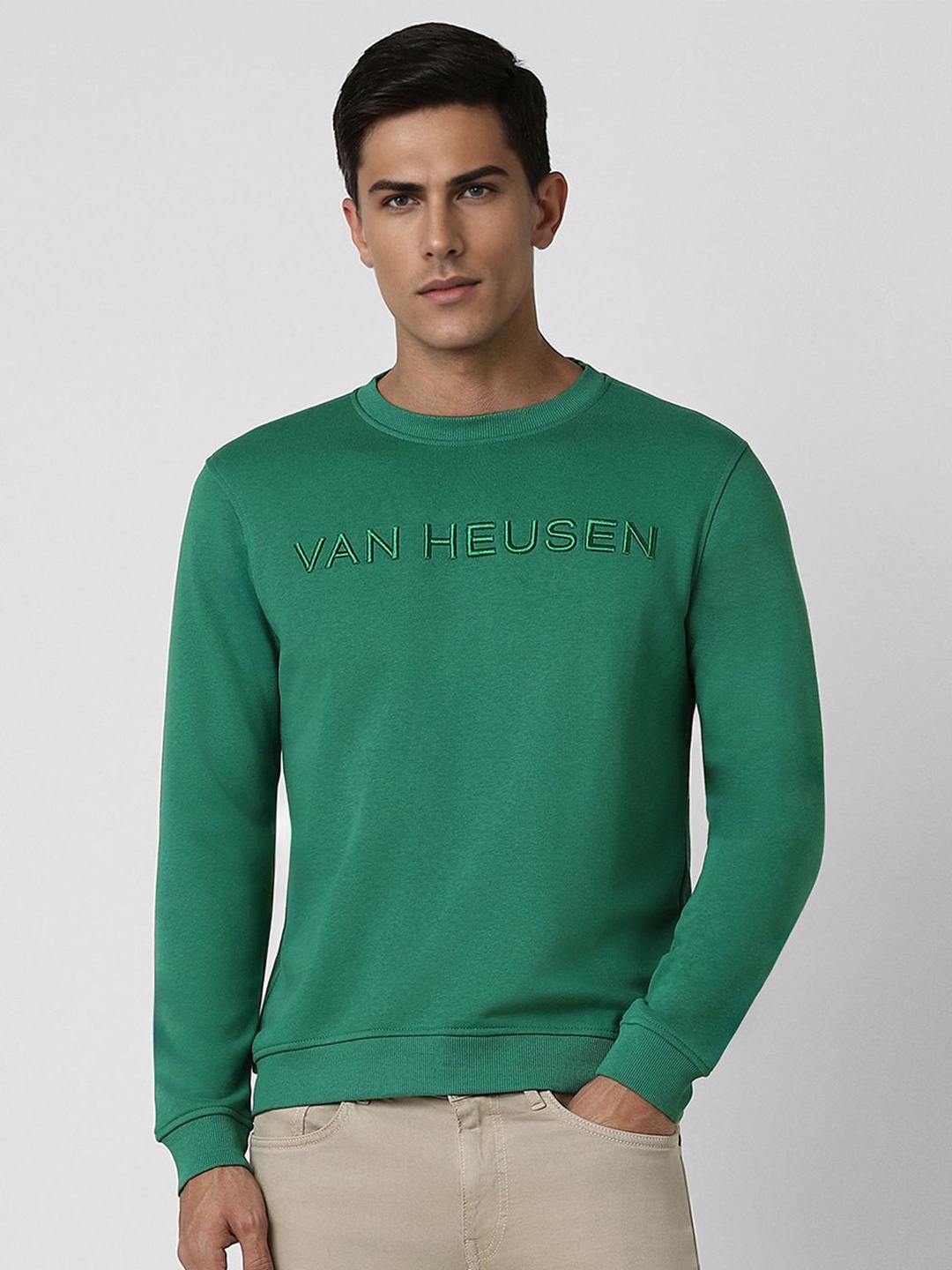 

Van Heusen Sport Men Typography Embroidered Sweatshirt, Green