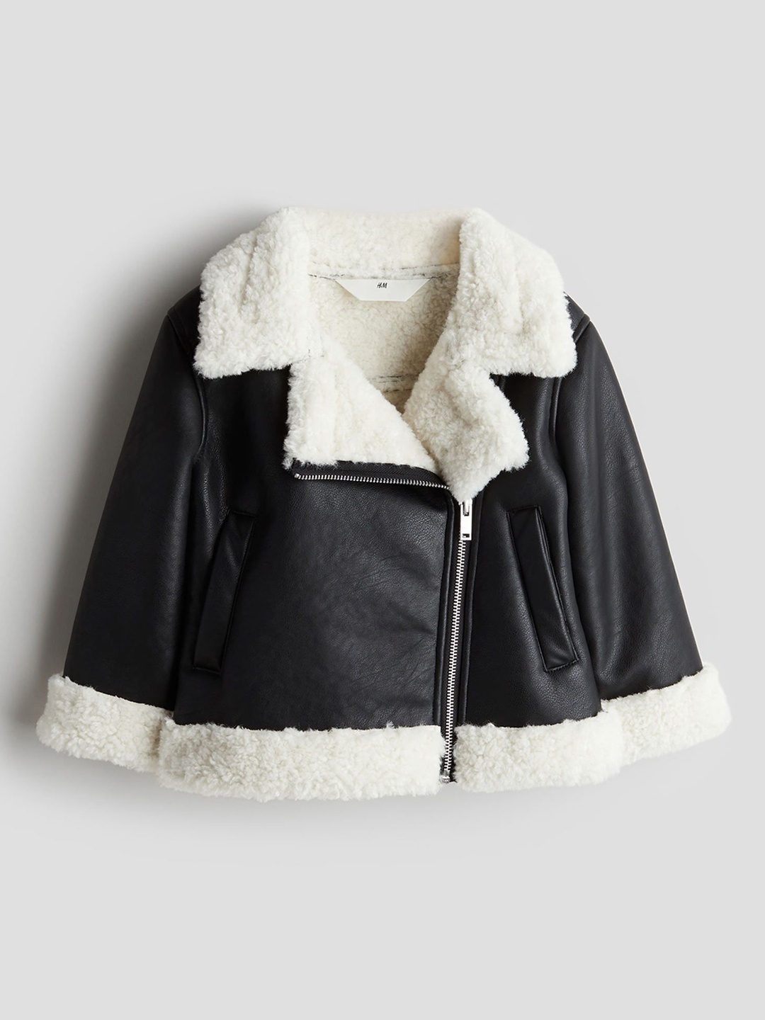 

H&M Girls Aviator Jacket, Black