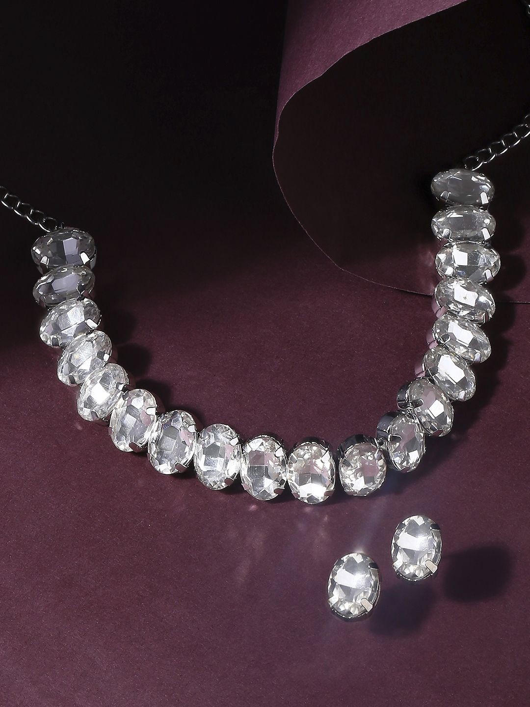 

fabula Crystal CZ-Studded Necklace & Earrings, Silver