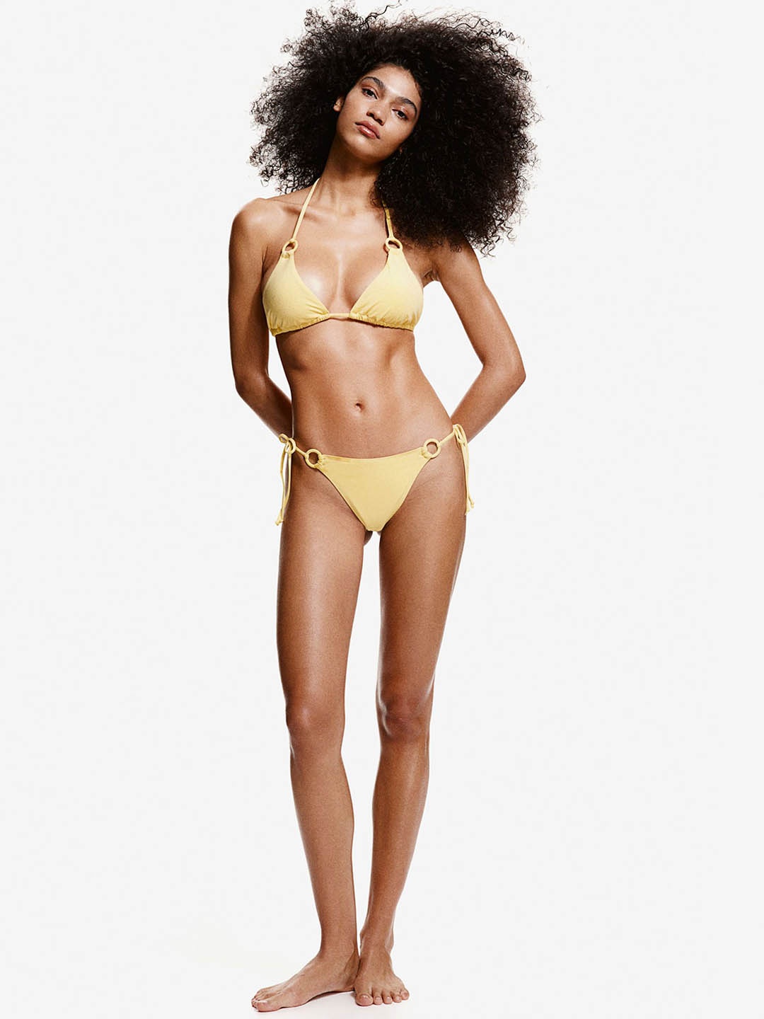 

H&M Tie Tanga Bikini Bottoms, Yellow