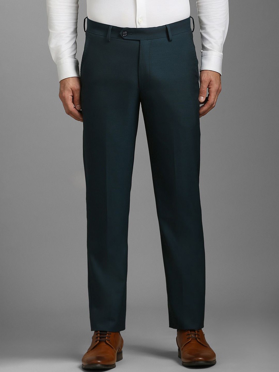 

Louis Philippe Men Slim Fit Trousers, Green