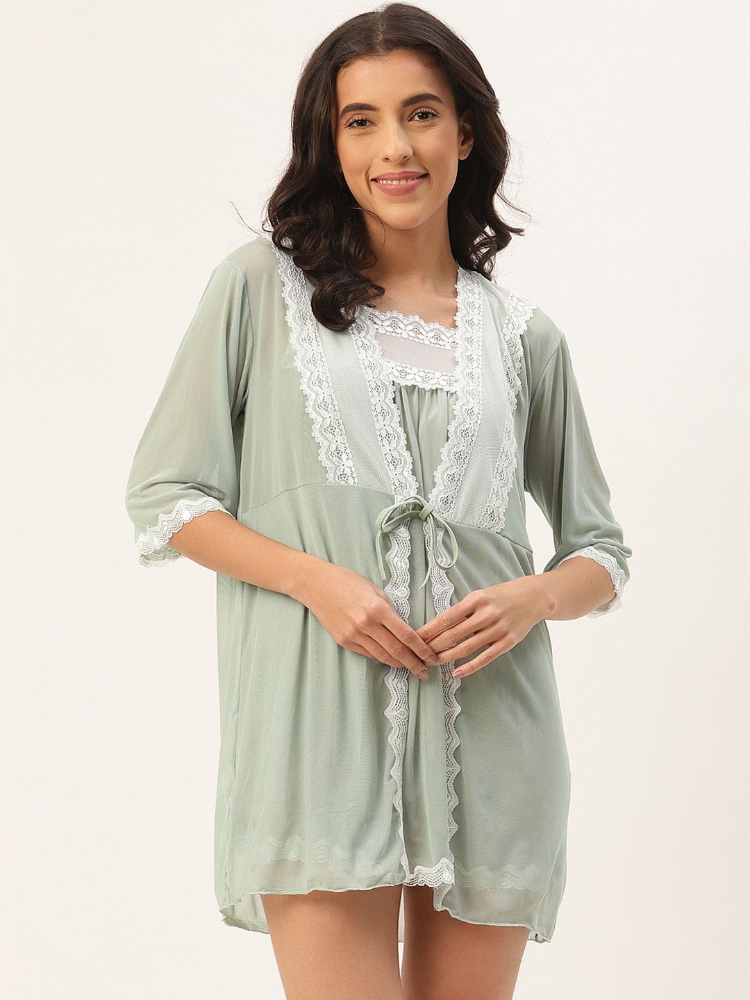 

Ms.Lingies Net Robe Set Baby Doll, Green