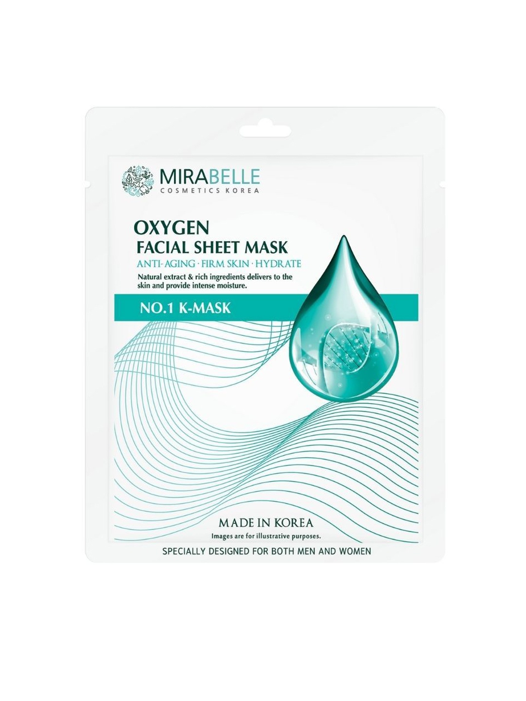 

Mirabelle Cosmetics Korea Oxygen Facial Sheet Mask - 25 ml, White