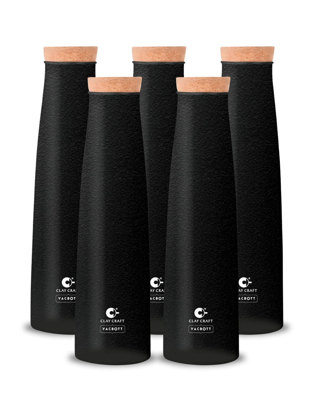 

Clay Craft Vacbott Chariott 900Ml Single-Wall Stainless Steel BIS Approved Water Bottle, Black