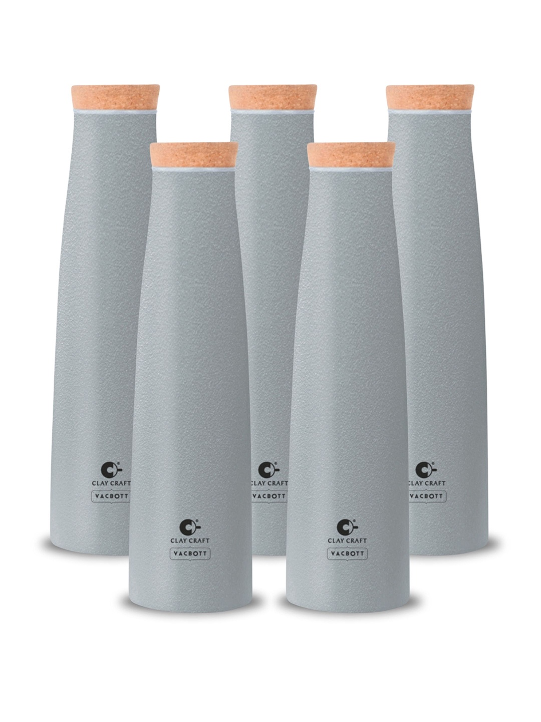 

Clay Craft Vacbott Chariott 900Ml Single-Wall Stainless Steel BIS Approved Water Bottle, Grey