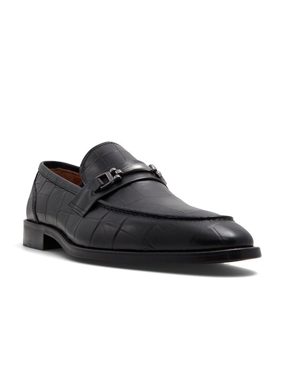 

ALDO Men Leather Formal Loafers, Black