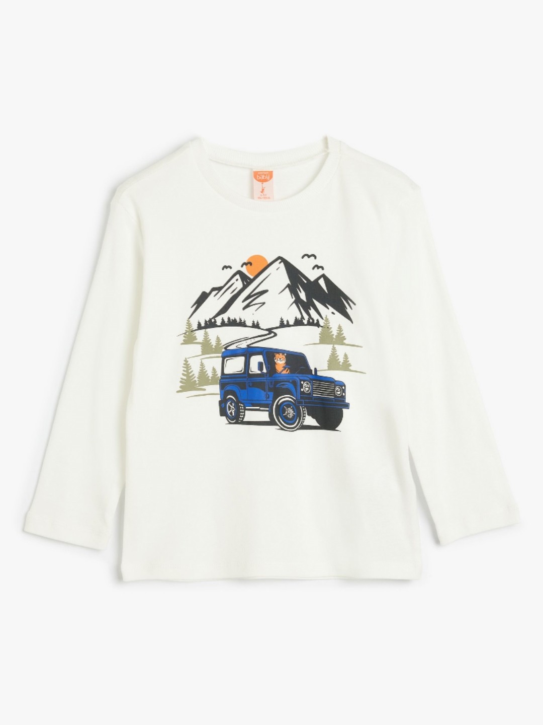 

Koton Boys Graphic Printed Round Neck Cotton T-shirt, White