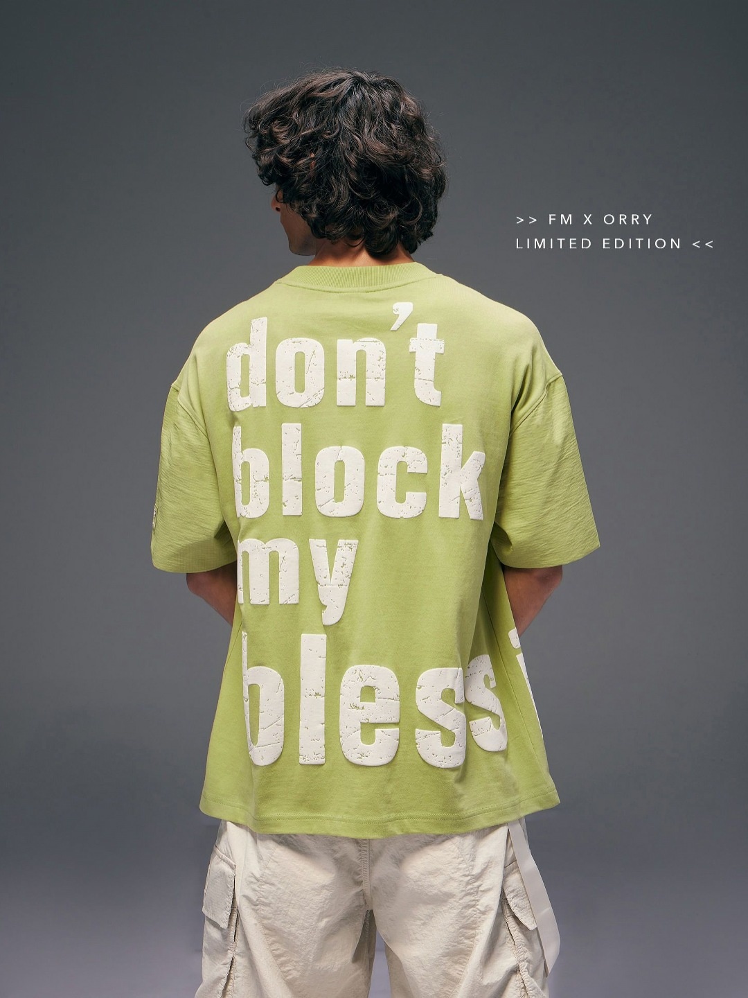 

Flying Machine Men Orry X Oversized Graphic T-Shirt, Green