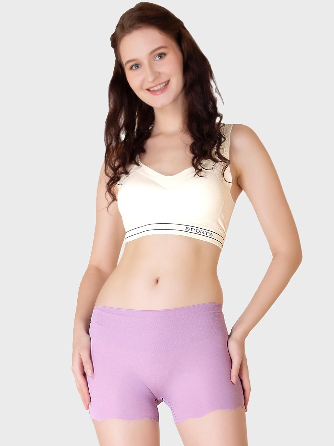 

Luella Women Slim Fit Cycling Antimicrobial Technology Shorts, Lavender