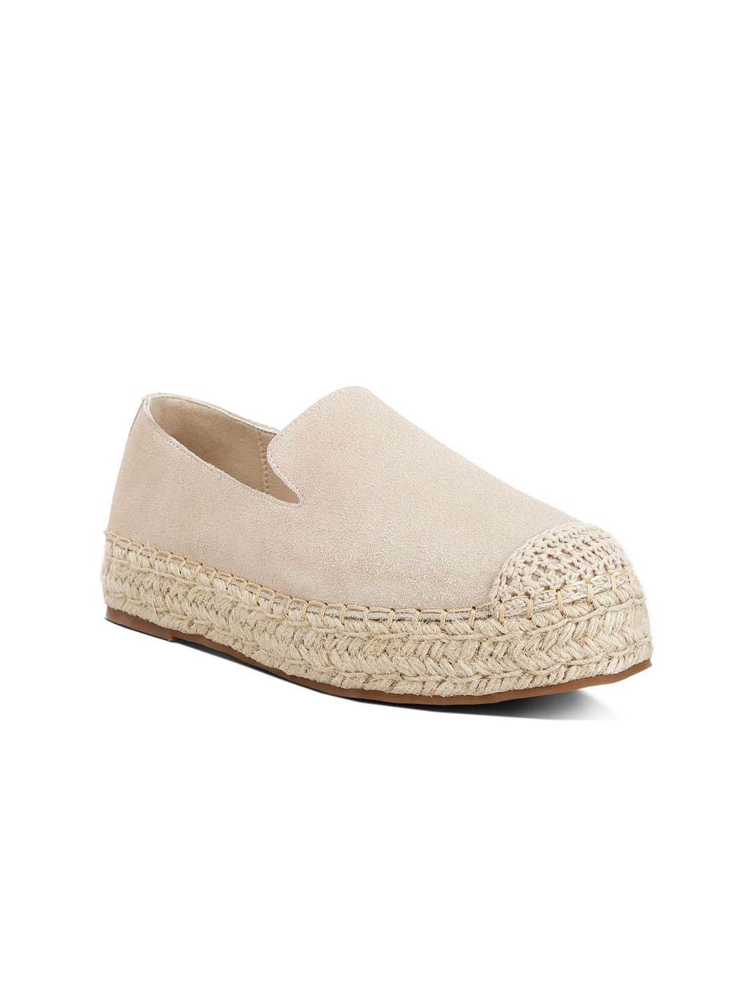

RAG & CO Women Suede Flatform Pumps, Beige