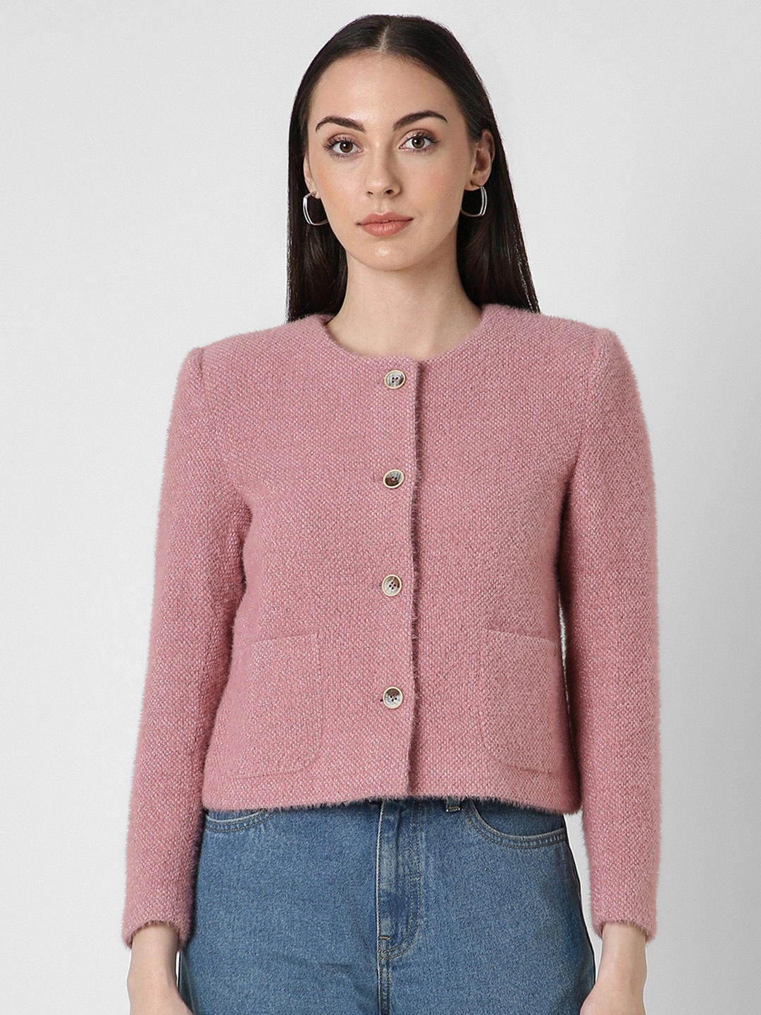 

Van Heusen Woman Solid Casual Jacket, Pink