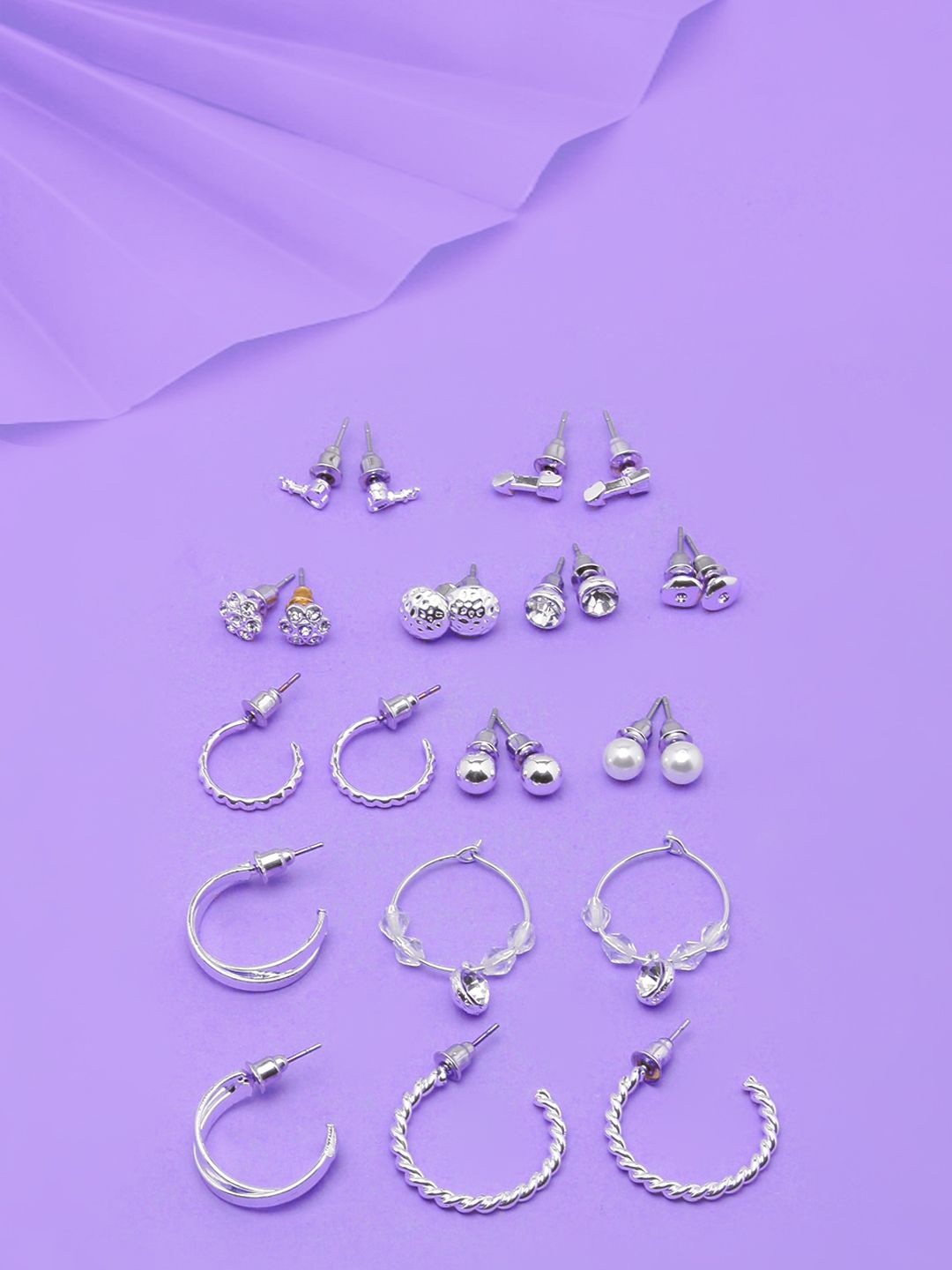 

KPOP Contemporary Drop Earrings, Silver