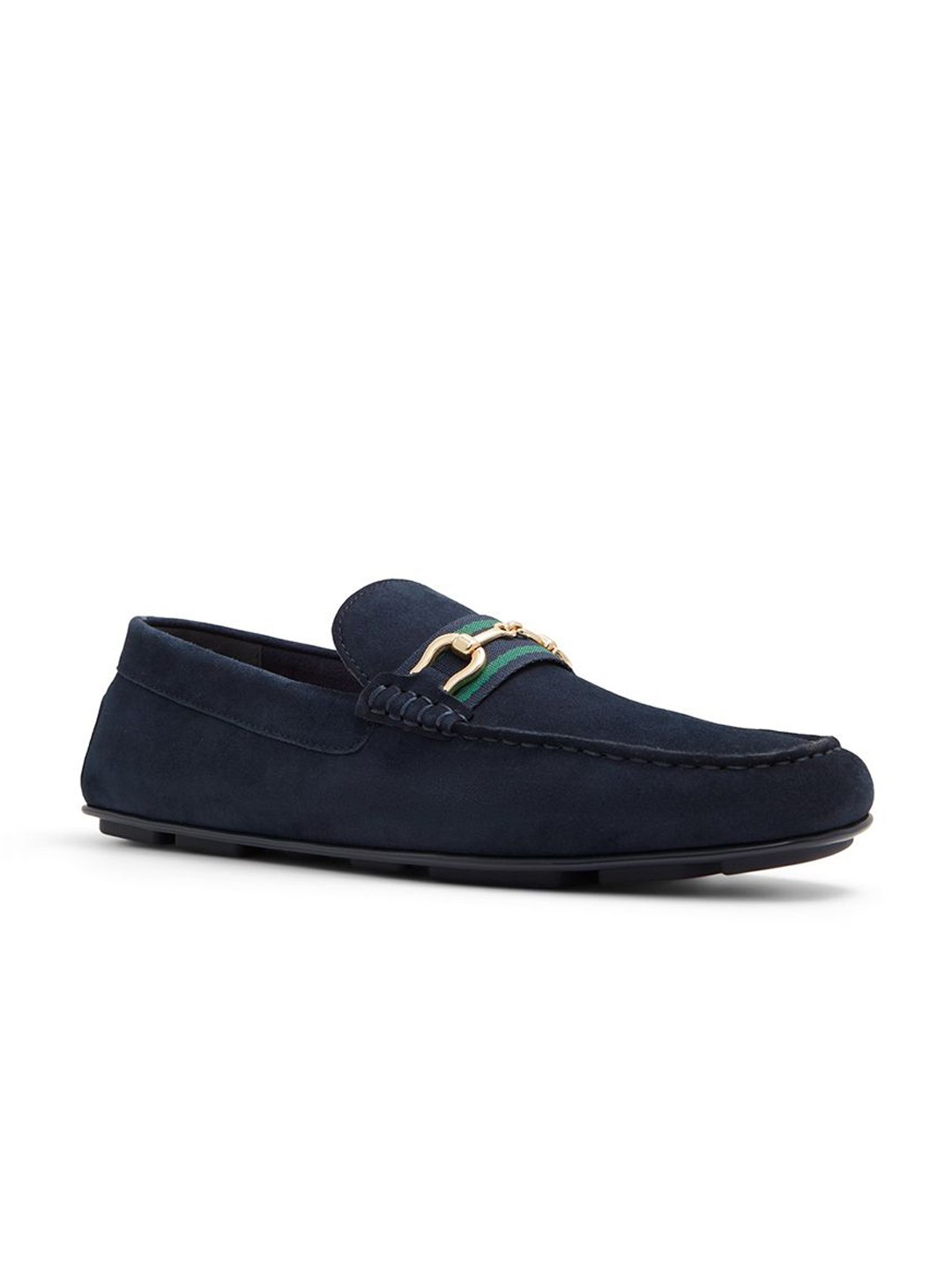 

ALDO Men Leather Loafers, Navy blue