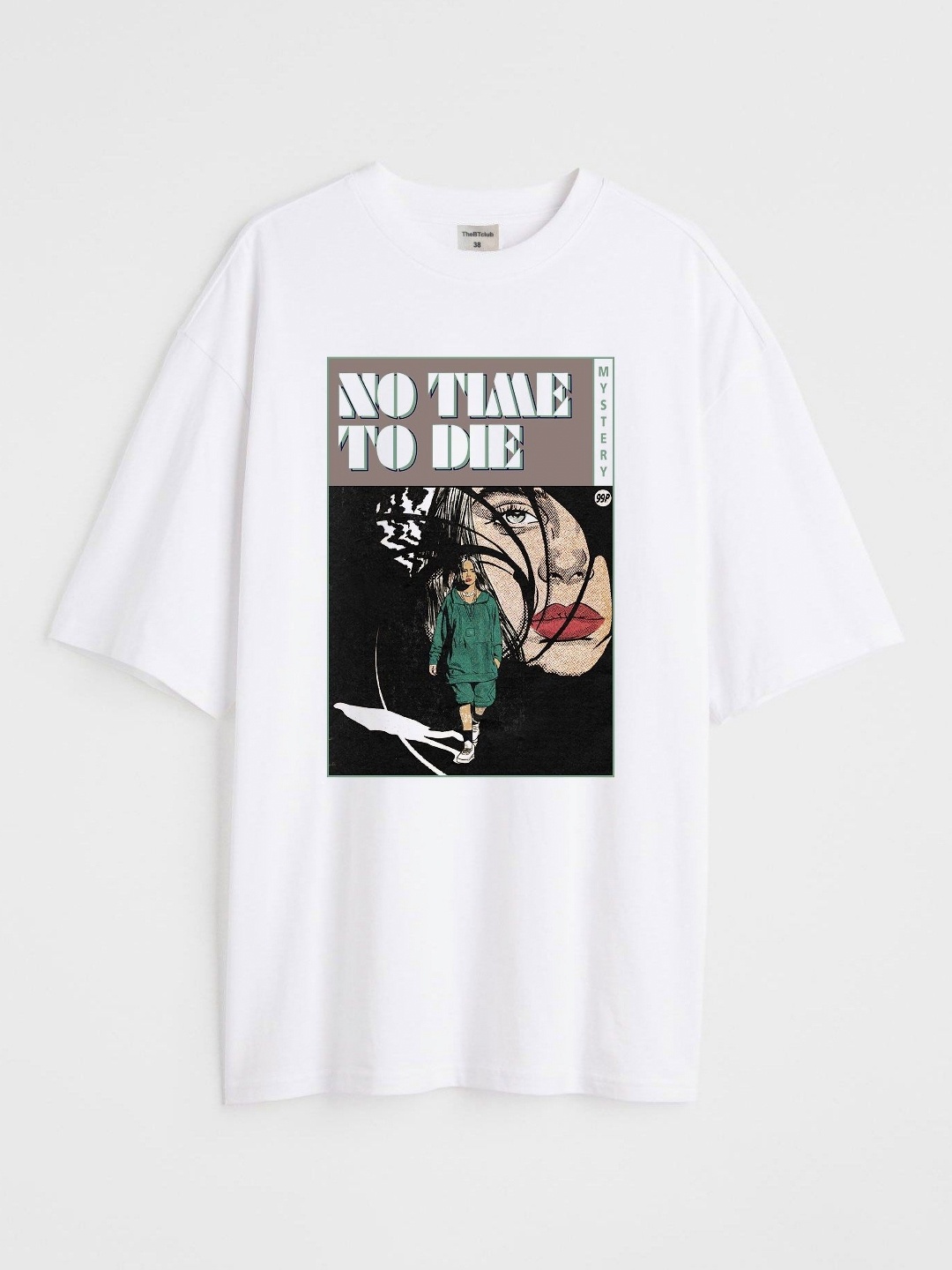 

TheBTclub Men Printed Drop-Shoulder Sleeves Activchill T-shirt, White