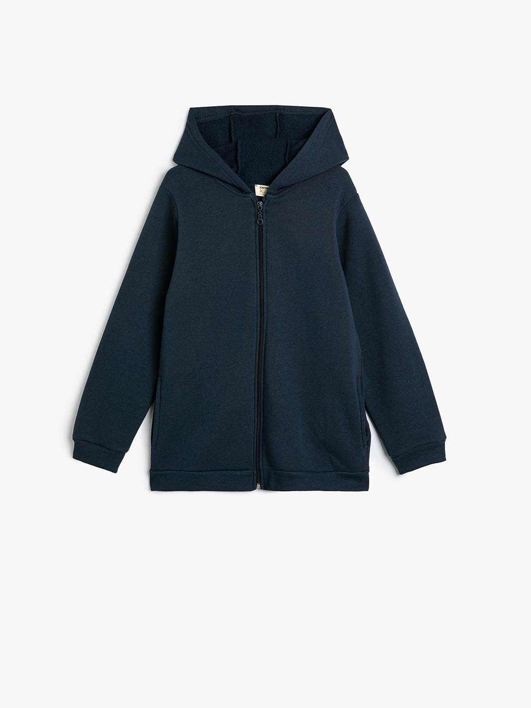 

Koton Boys Solid Hood Cotton Ribbed Sweatshirt, Teal