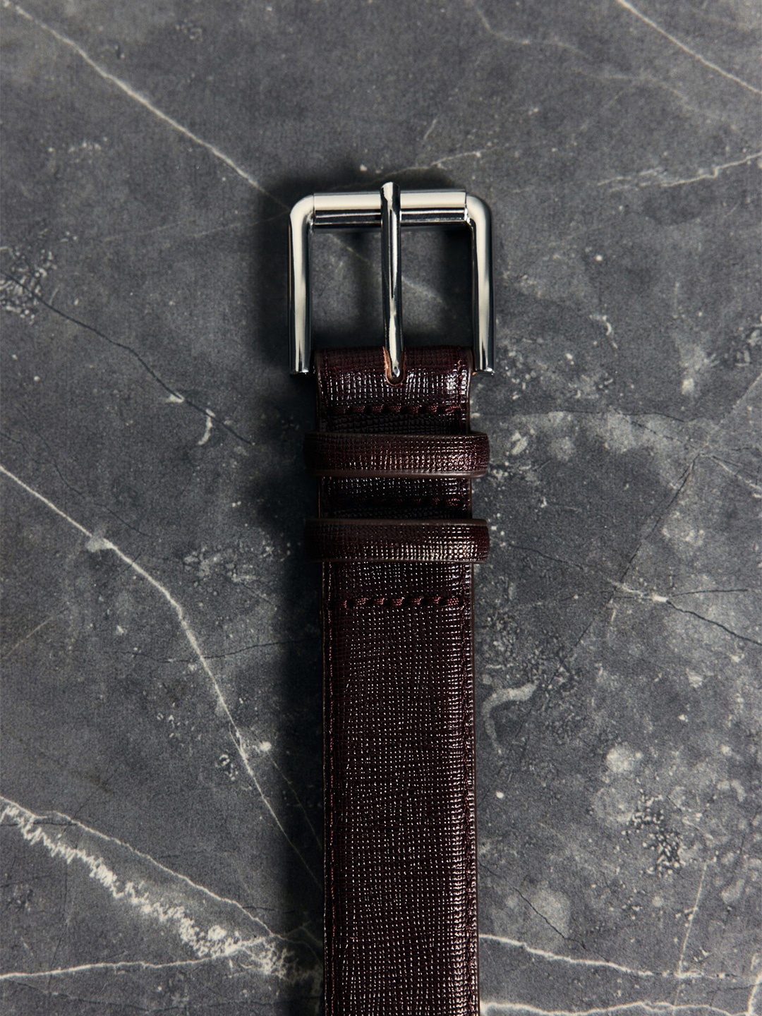 

H&M Men Leather Belts, Maroon