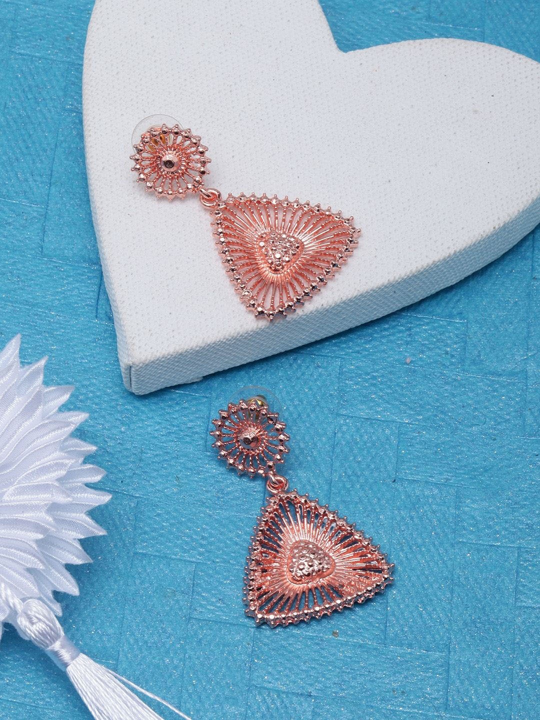 

KPOP Rose Gold-Plated Contemporary Drop Earrings