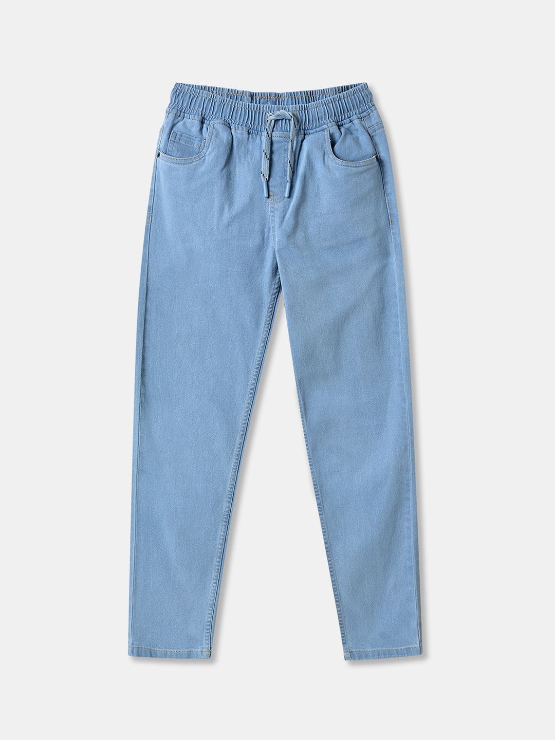 

R&B Boys Cotton Relaxed Fit Denim Pant, Blue