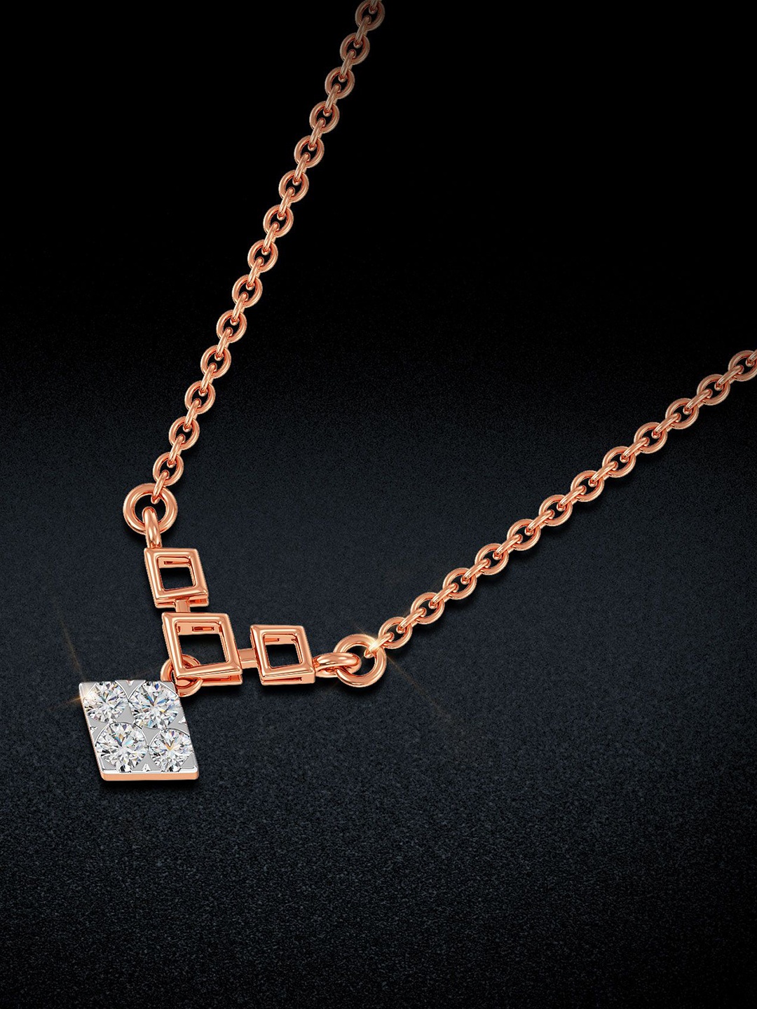 

Joyalukkas 18KT Rose Gold Diamond Pendant