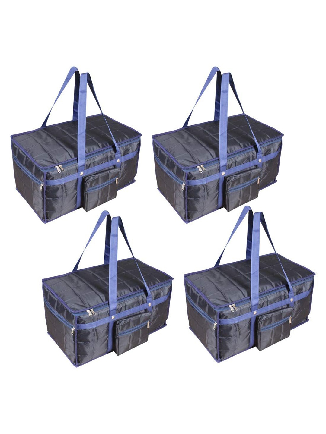 

prettykrafts Blue & Black 4 Pieces Reusable Multi-Utility Organisers