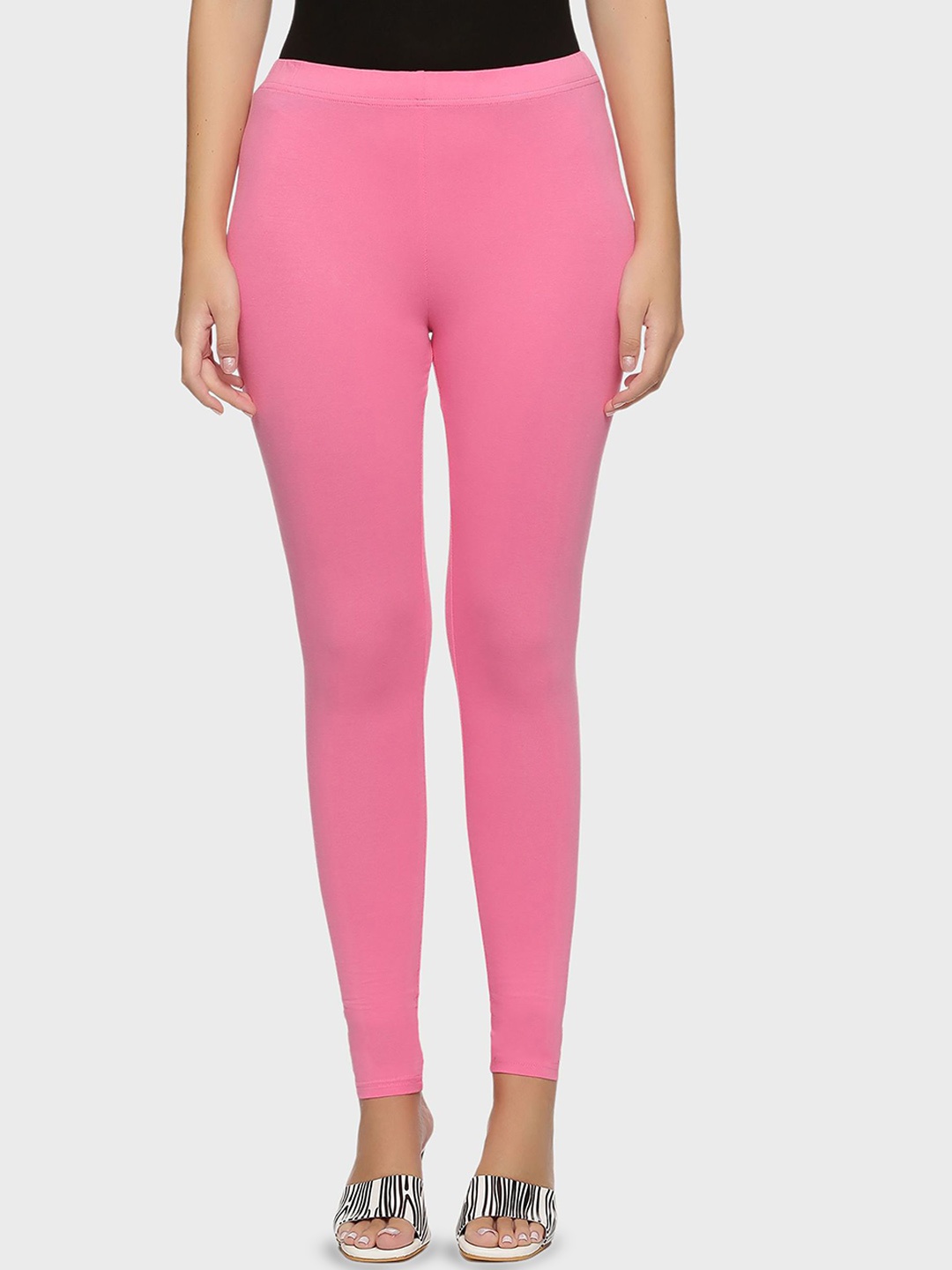 

Outflits Women Skinny-Fit Ankle-Length Leggings, Pink