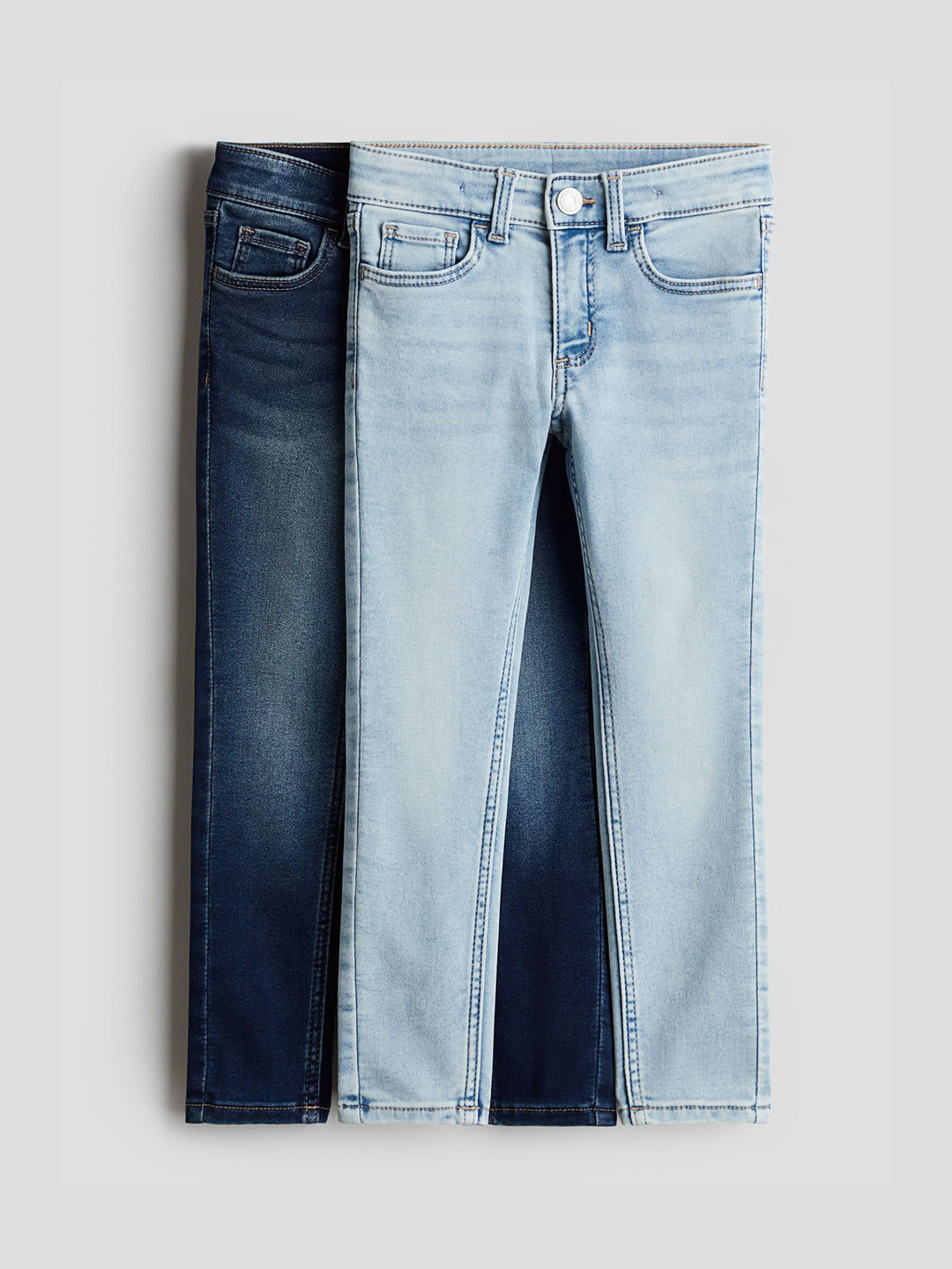 

H&M Girls Pack Of 2 Supersoft Skinny Fit Jeans, Blue