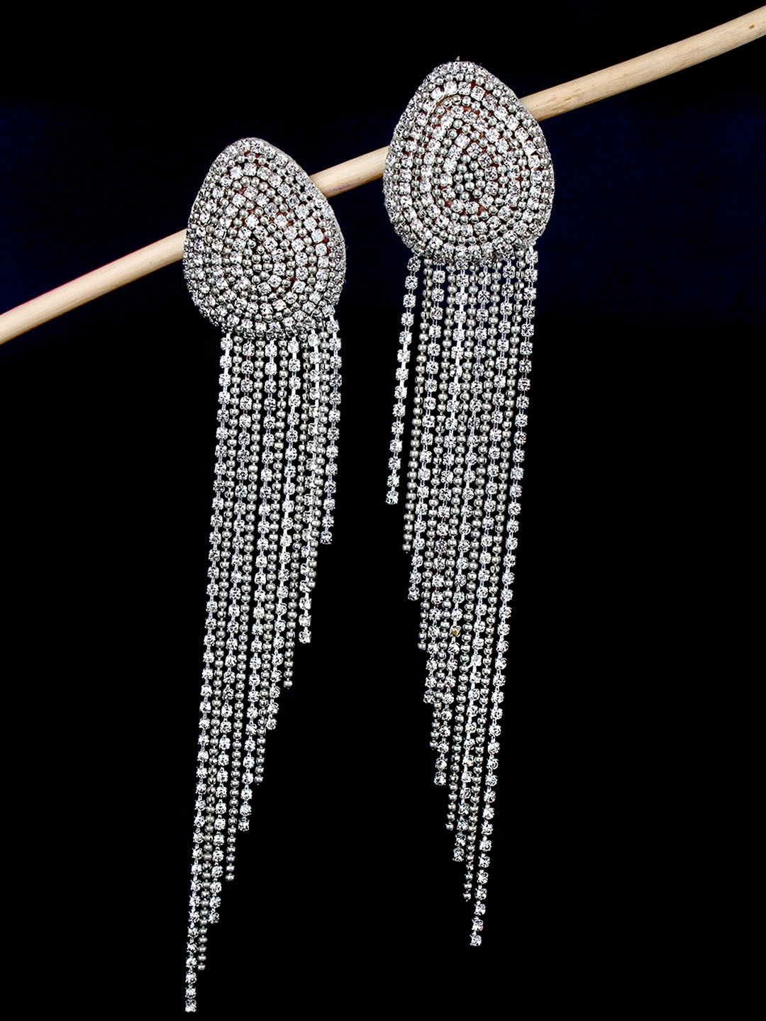 

KPOP Contemporary Drop Earrings, Silver