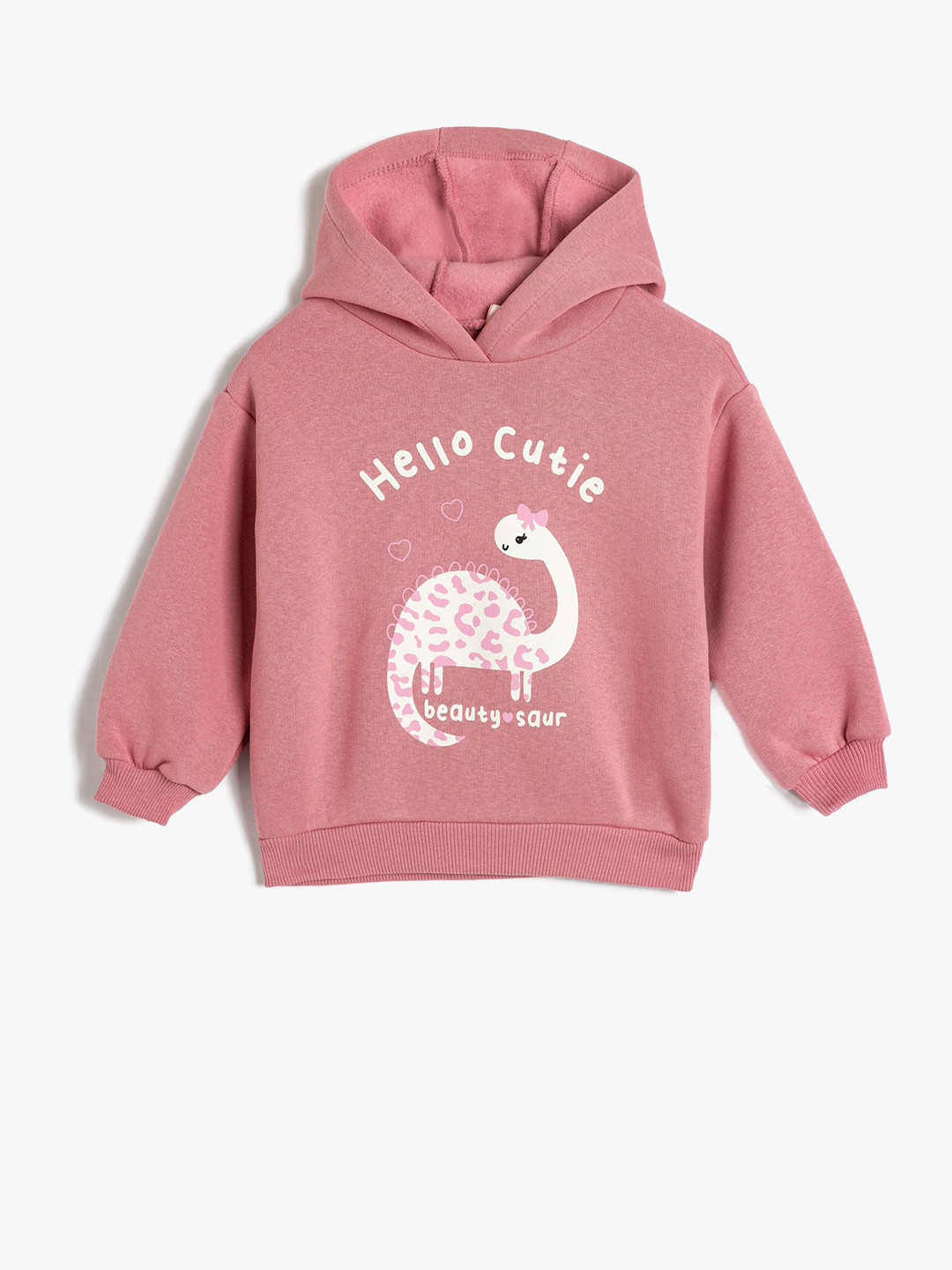 

Koton Girls Graphic Printed Hood Cotton Pullover Sweatshirt, Beige