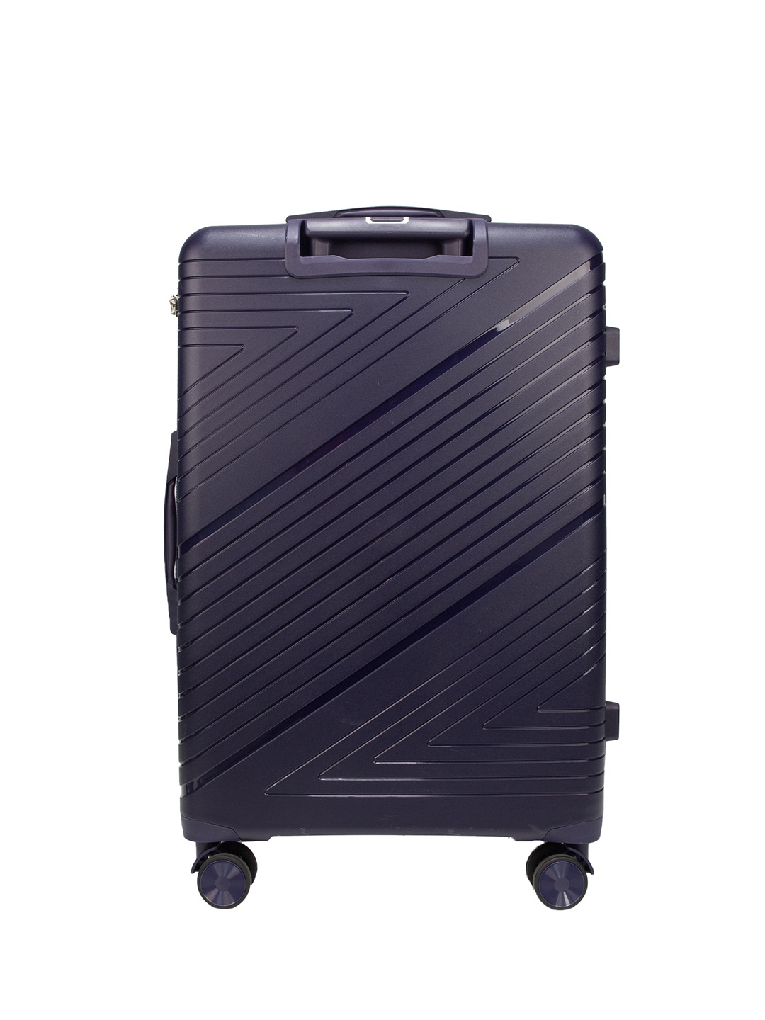 

F Gear Textured Striped Hard-Sided Medium Trolley Bag, Navy blue