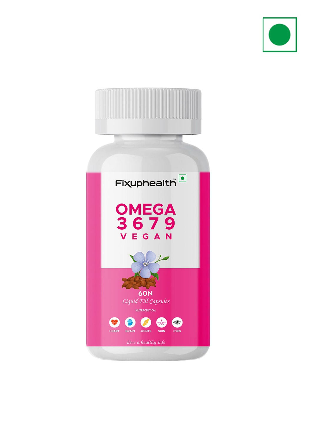 

Fixuphealth Omega 3 6 7 9 Vegan Capsules - 60 N - 100 g, Multi