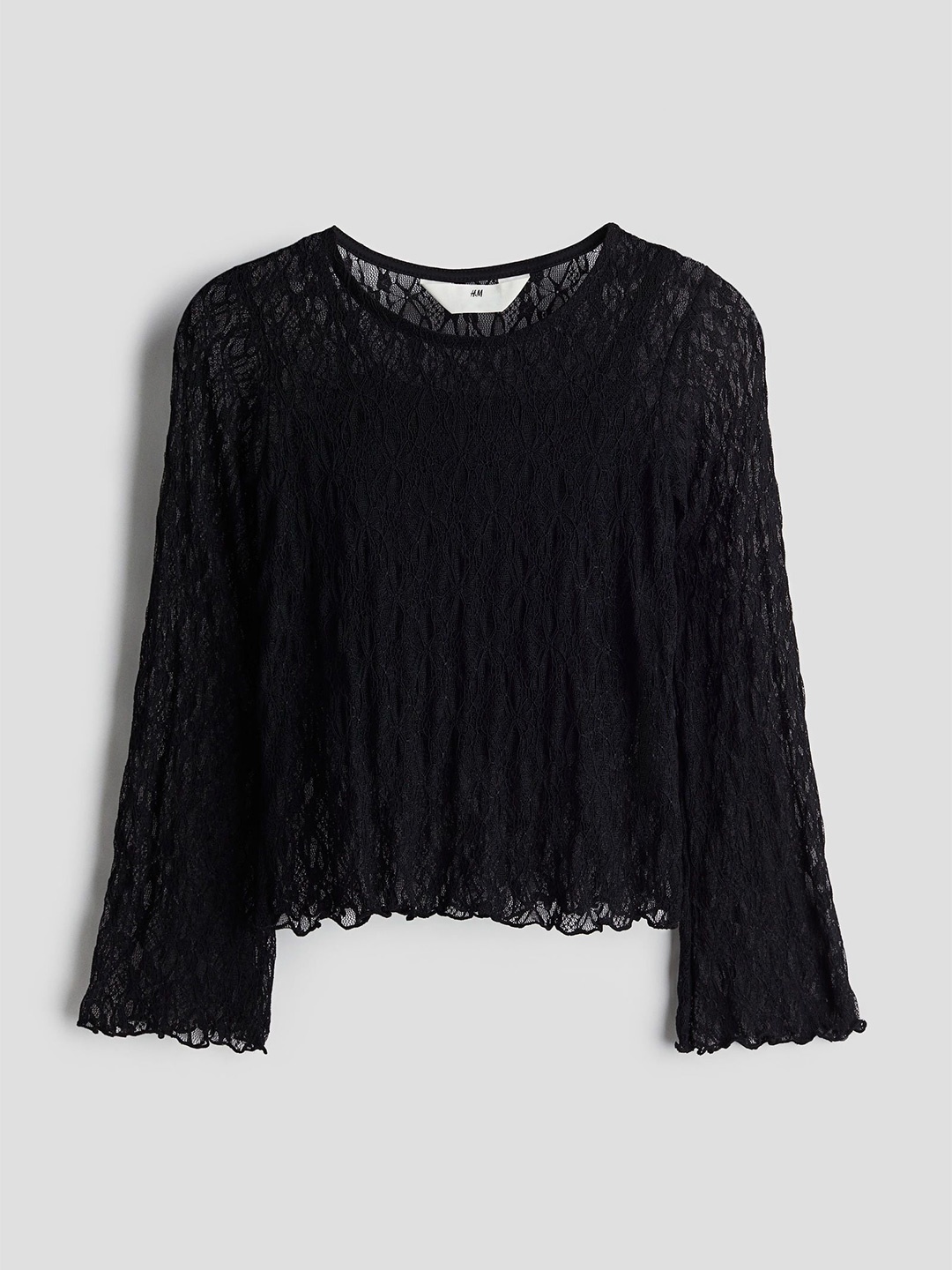 

H&M Girls Lace Tops, Black