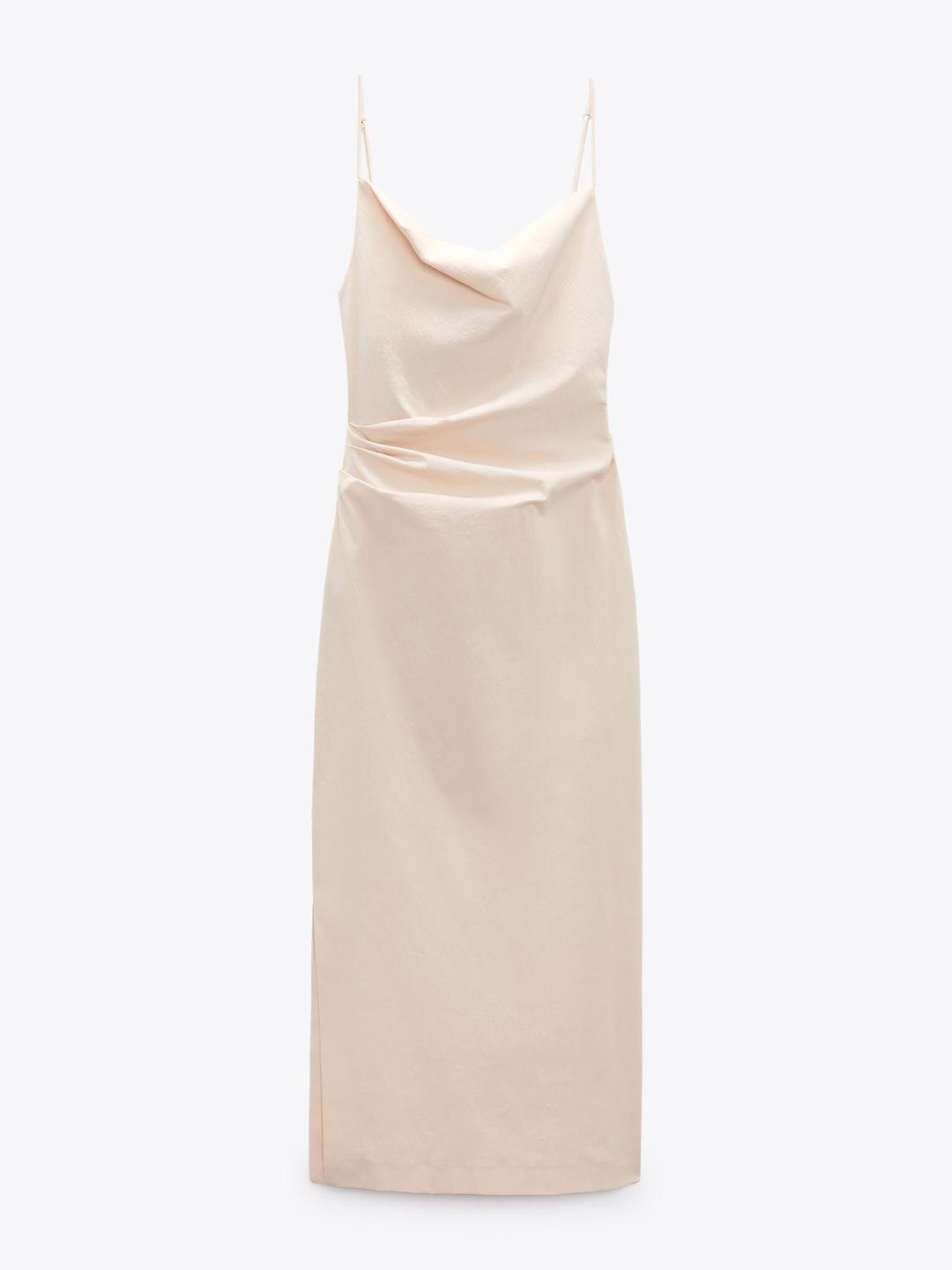 

ZARA Women Beige Dress