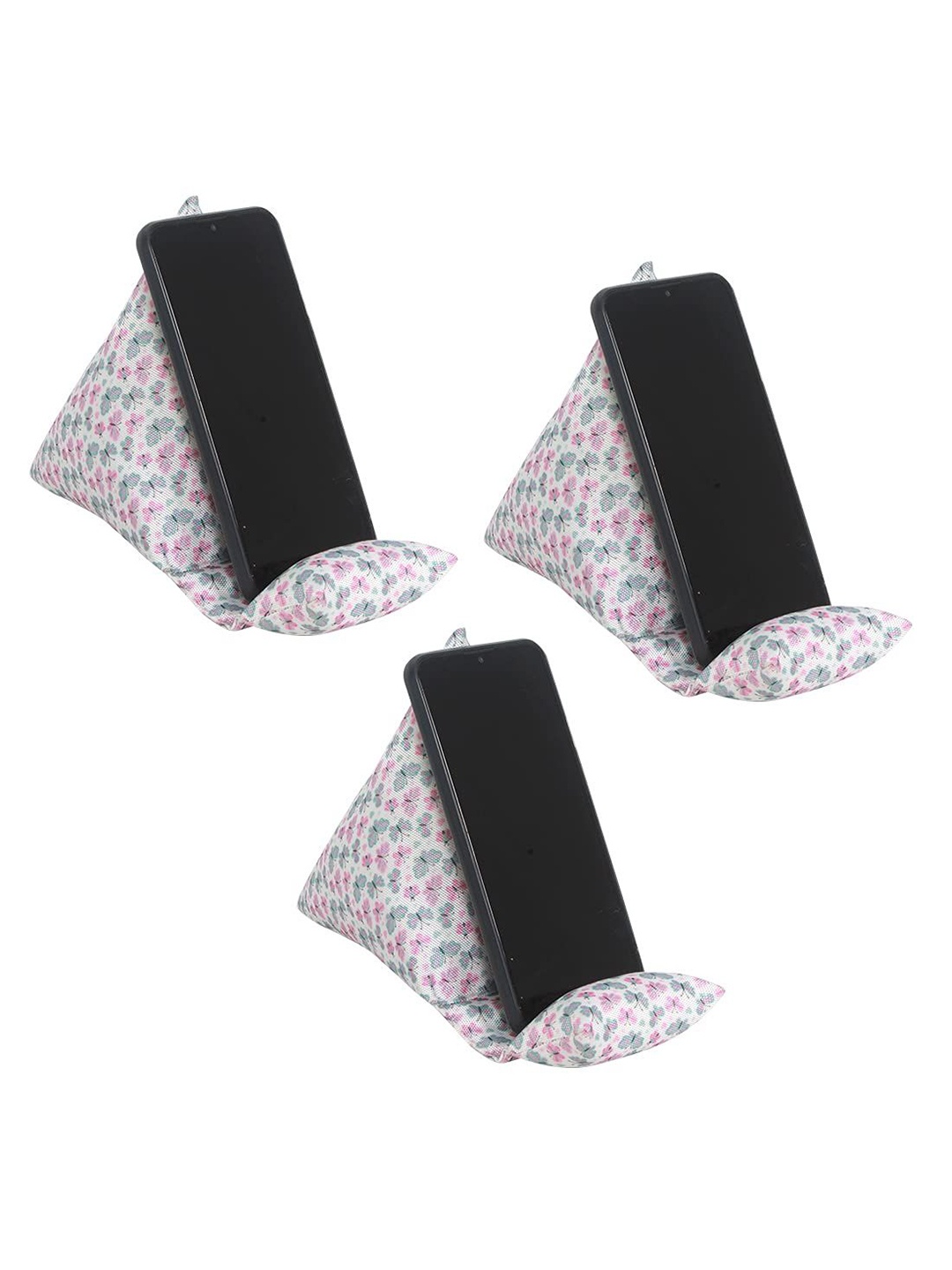 

prettykrafts Pink & Grey 3 Pieces Printed Non Woven Phone Holders