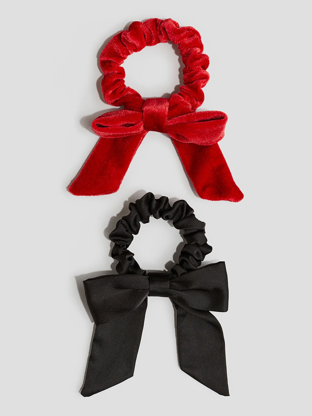 

H&M Girls 2-Pack Bow-Detail Scrunchies, Black