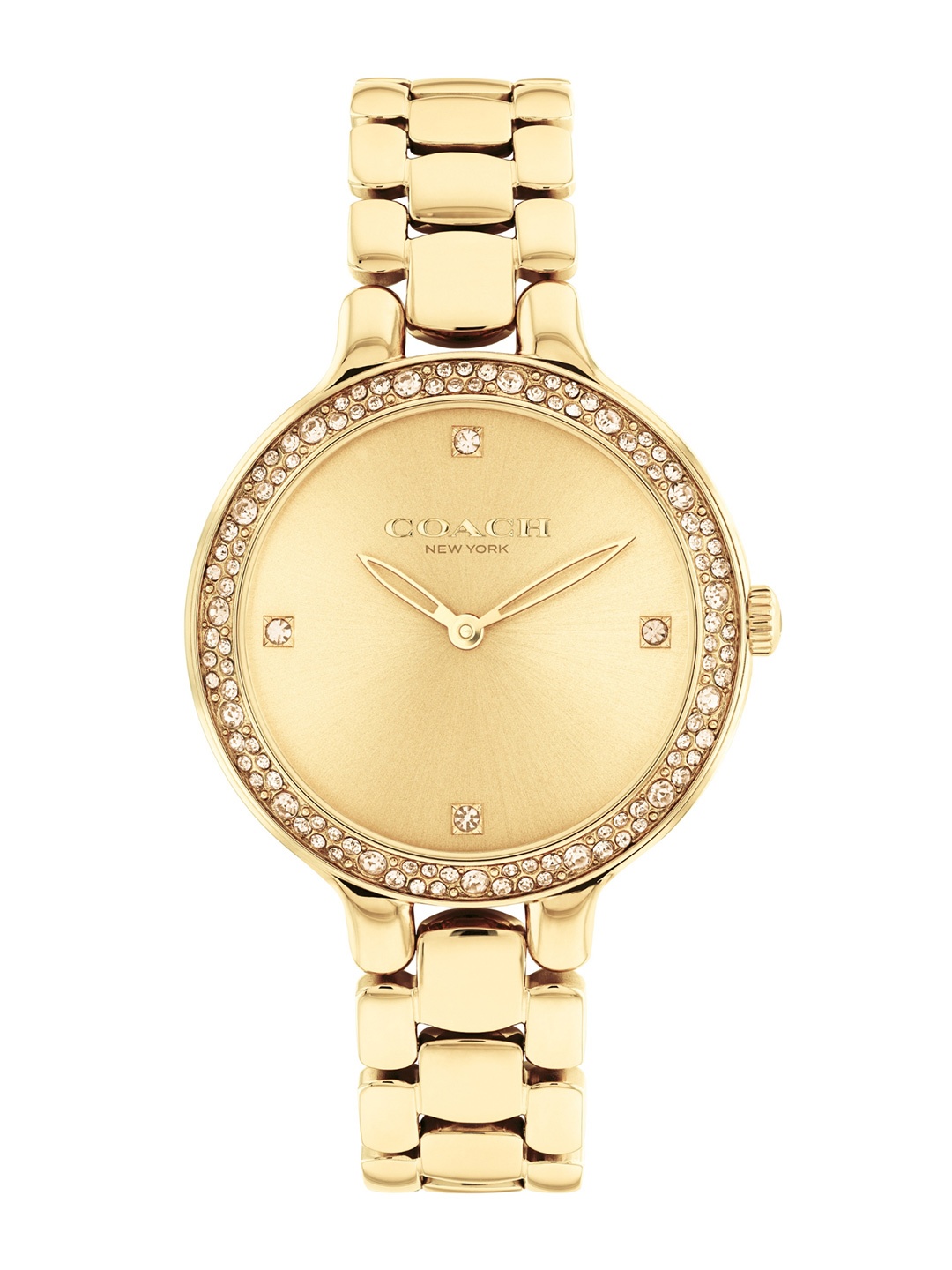 

Coach Women Chelsea Embellished Bracelet Style Analogue Watch 14504125, Gold