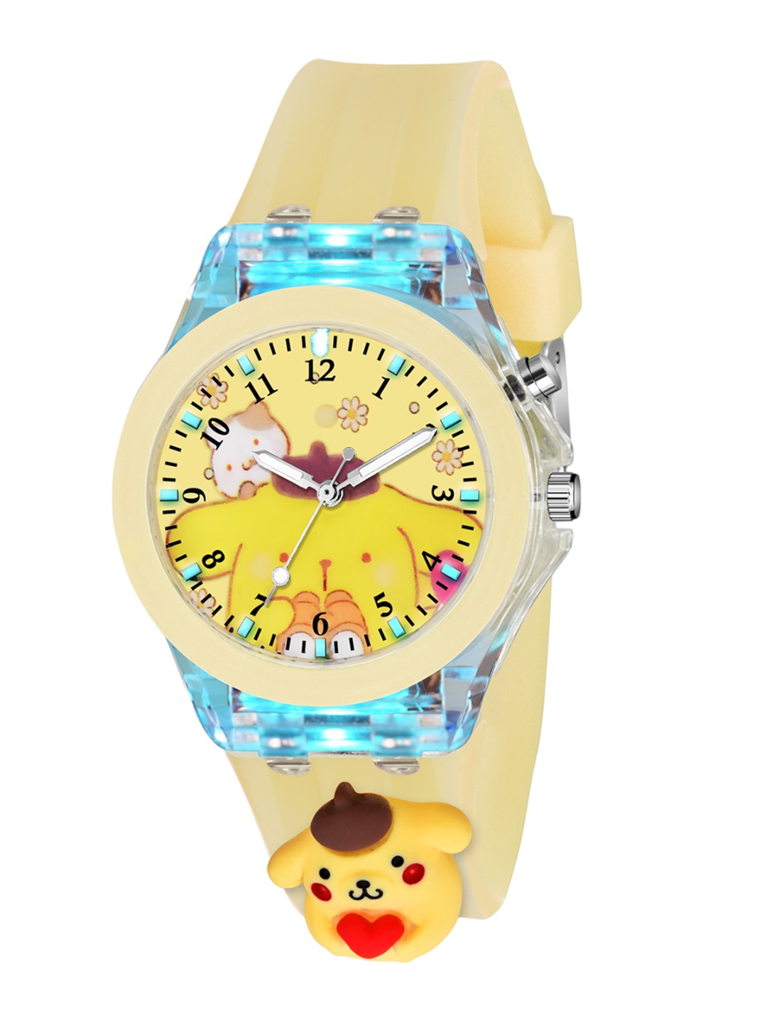 

SWADESI STUFF Kids Printed Dial Analogue Multi Function Watch MULTI LIGHT PICKACU, Yellow